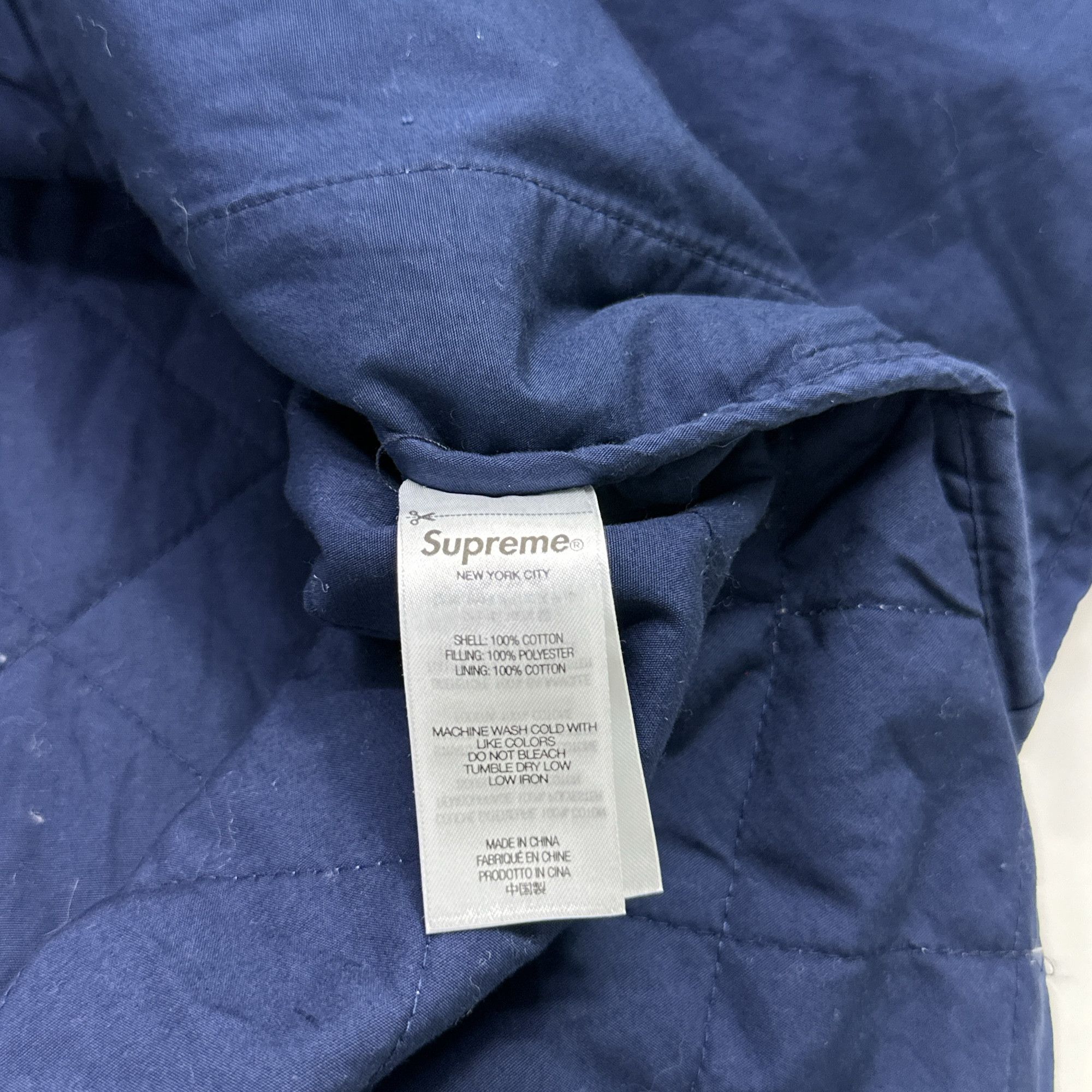 Supreme Supreme Quilted Flannel Zip Up Shirt Size M Size US M / EU 48-50 / 2 - 2 Thumbnail