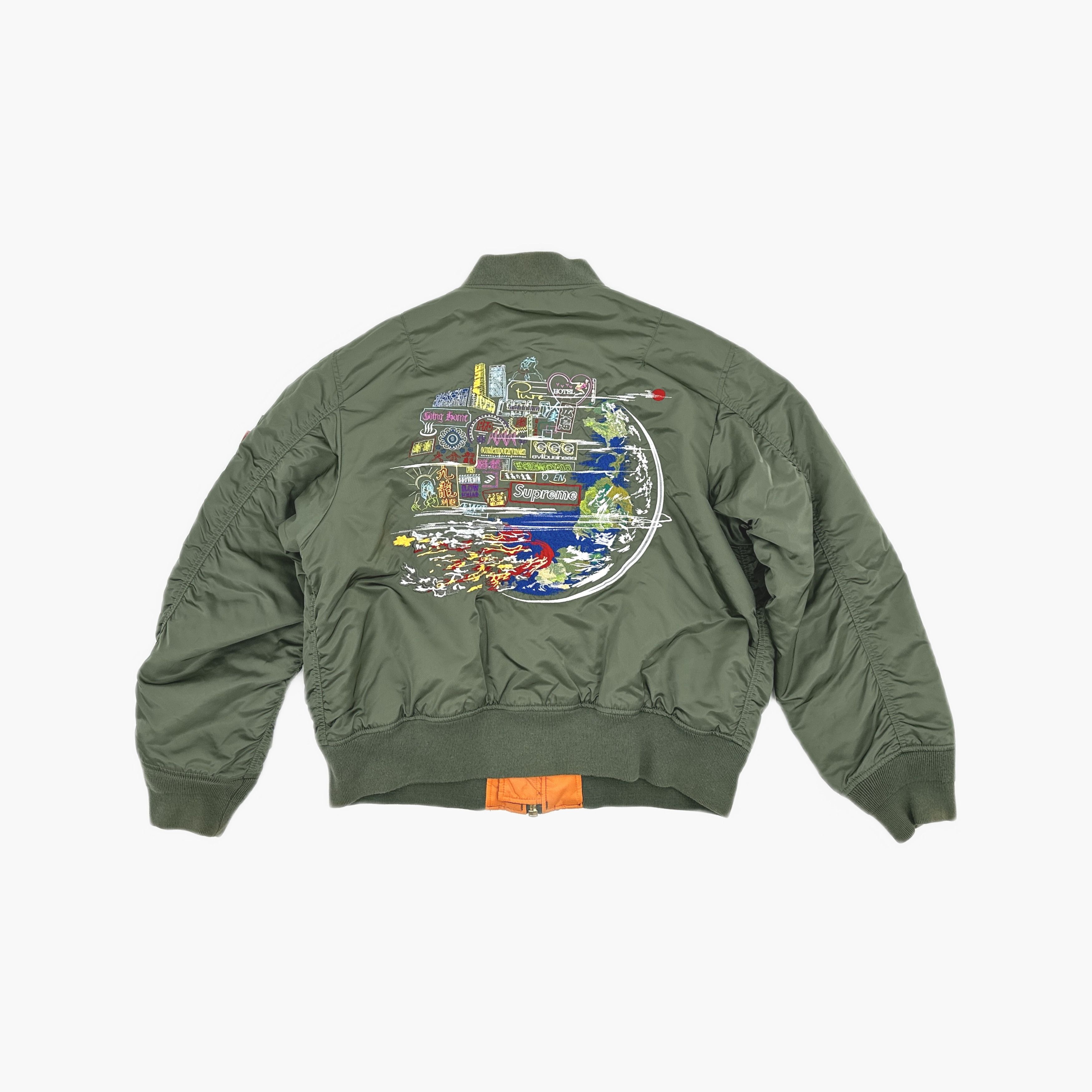 Supreme Supreme Globe MA-1 Bomber Jacket Size L Size US L / EU 52-54 / 3 - 2 Thumbnail