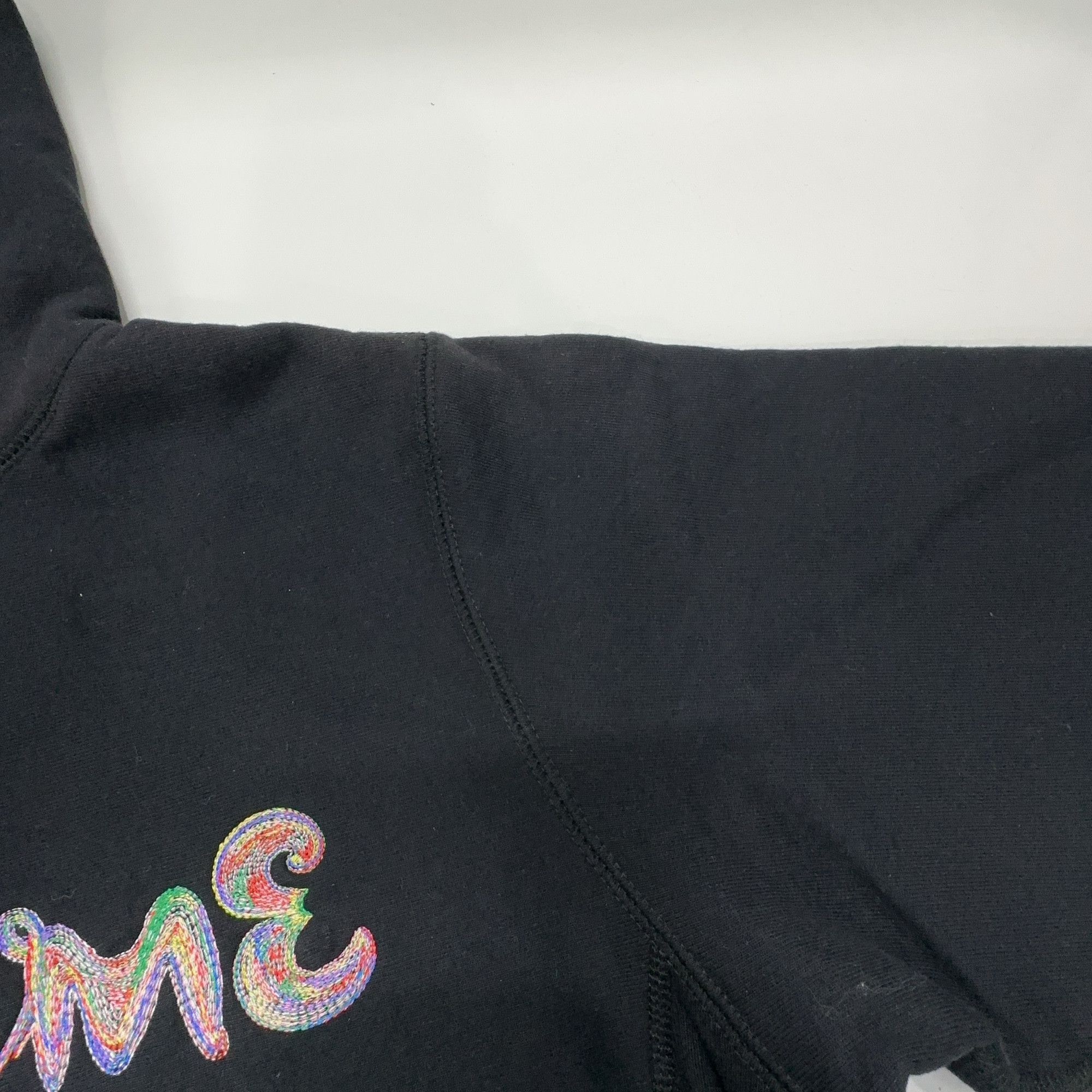 Supreme Supreme Multicolored Embroidered Logo Hoodie Black Size M Size US M / EU 48-50 / 2 - 7 Thumbnail