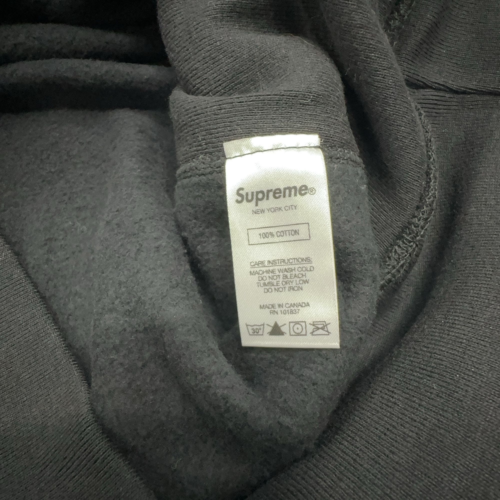 Supreme Supreme Multicolored Embroidered Logo Hoodie Black Size M Size US M / EU 48-50 / 2 - 3 Thumbnail