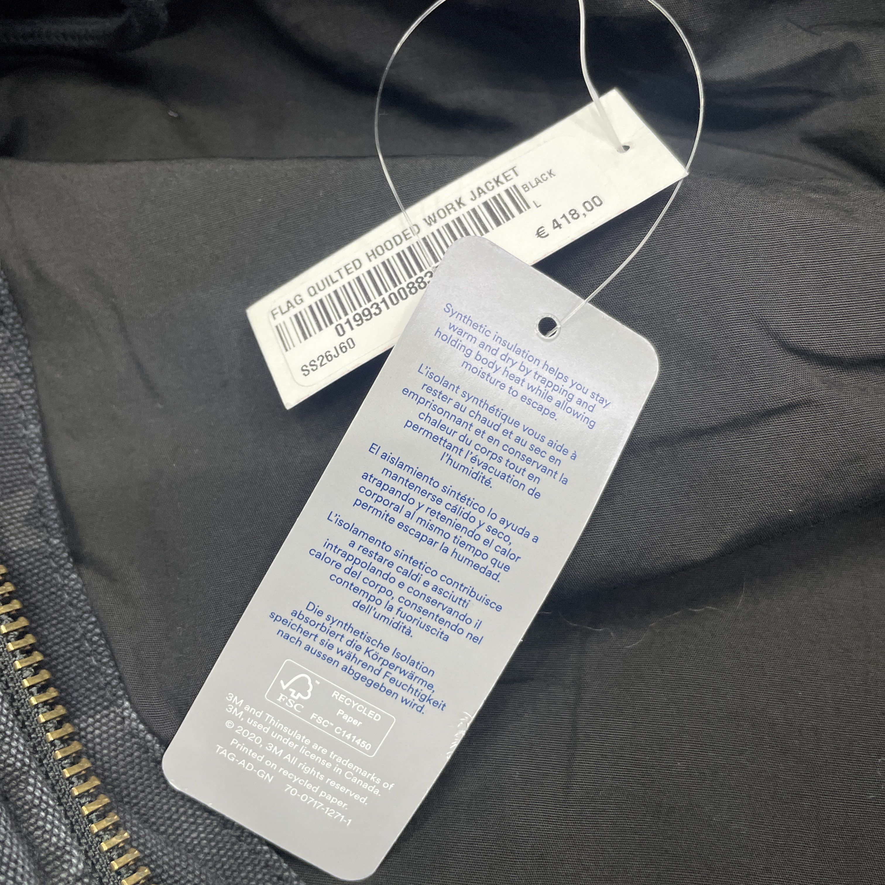 Supreme Supreme Flag Quilted Hooded Work Jacket Size L Size US L / EU 52-54 / 3 - 3 Thumbnail