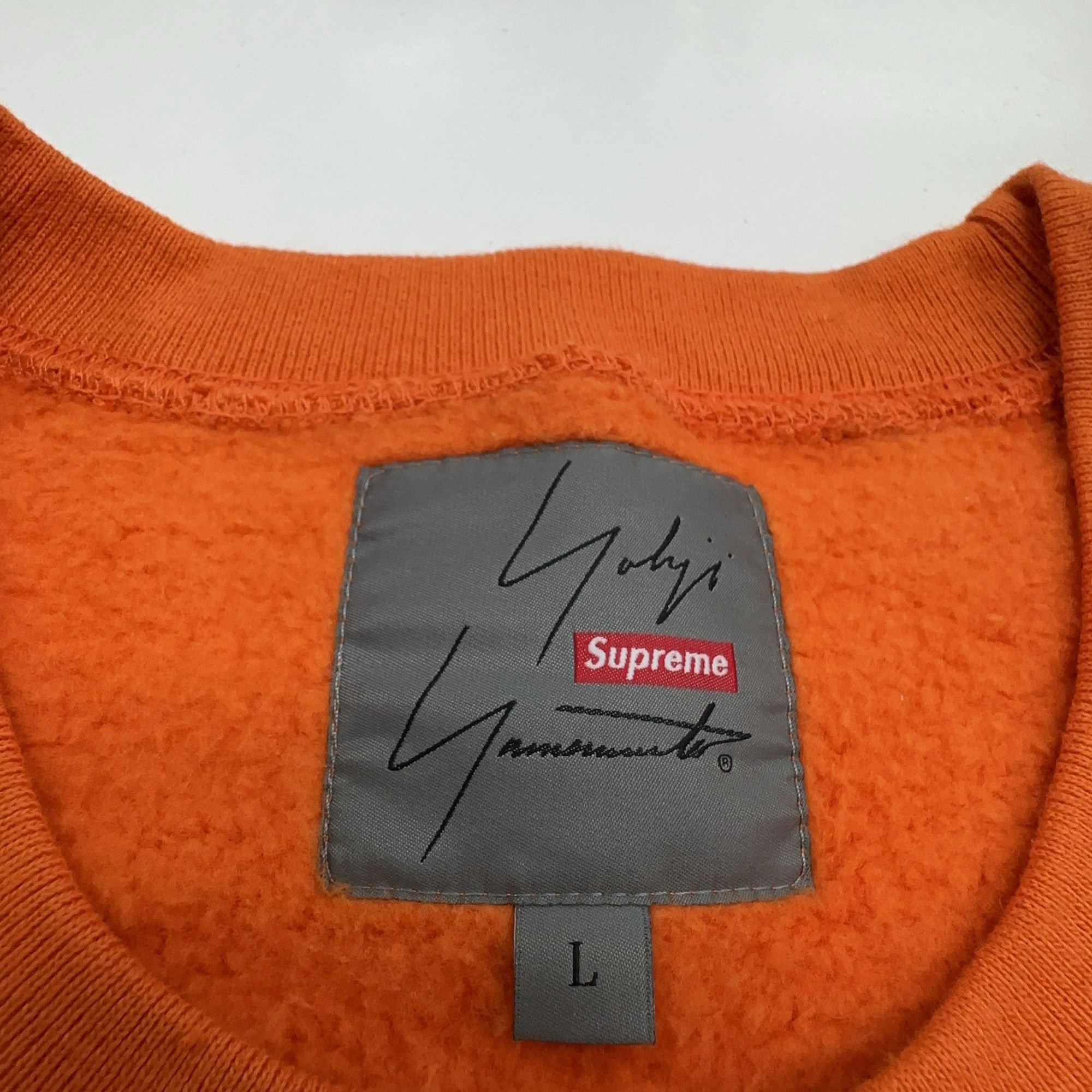 Supreme Supreme x Yohji Yamamoto Orange Logo Sweatshirt Size L Size US L / EU 52-54 / 3 - 4 Thumbnail