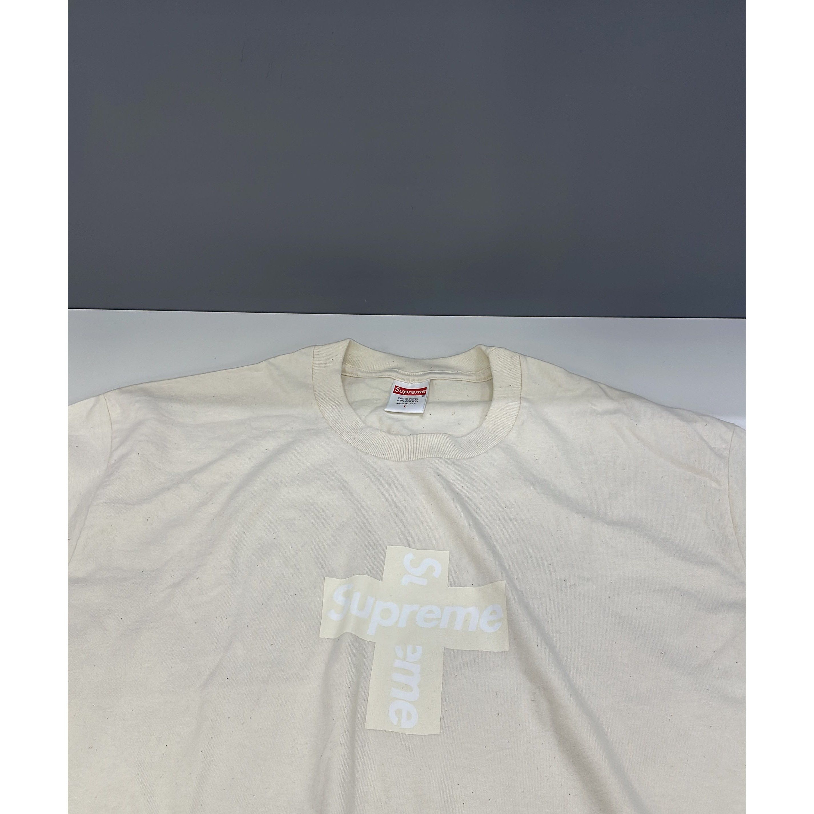 Supreme Supreme Cross Box Logo Tee Size L Size US L / EU 52-54 / 3 - 5 Thumbnail