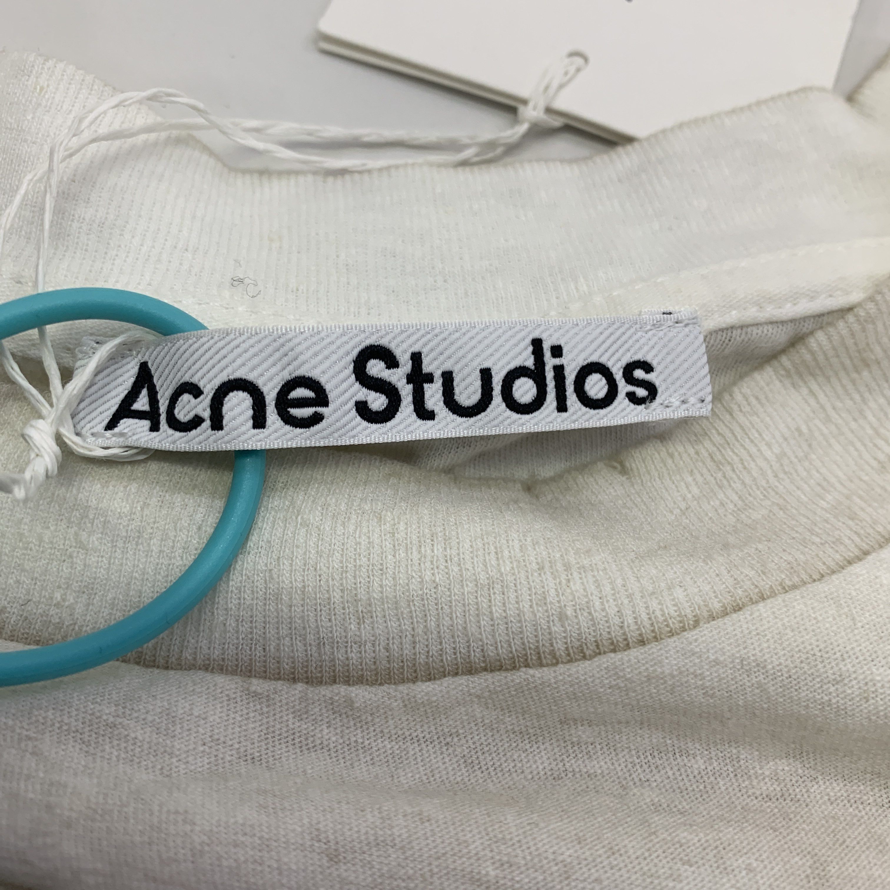 Acne Studios Acne Studios 1996 Logo Long Sleeve T-Shirt White Size M Size US M / EU 48-50 / 2 - 2 Thumbnail
