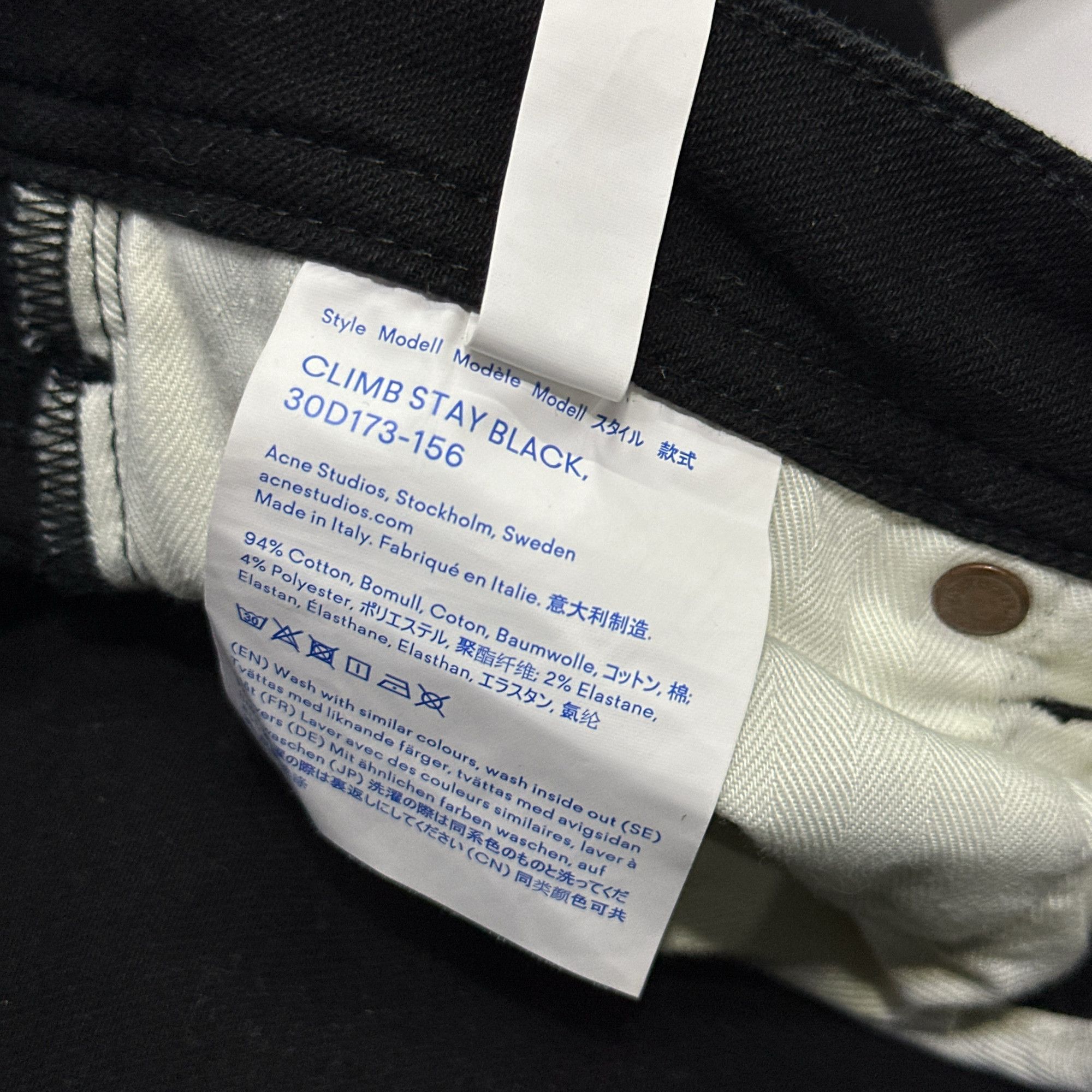 Acne Studios Acne Studios Stay Black Denim Jeans Size 28 Size US 28 / EU 44 - 4 Thumbnail