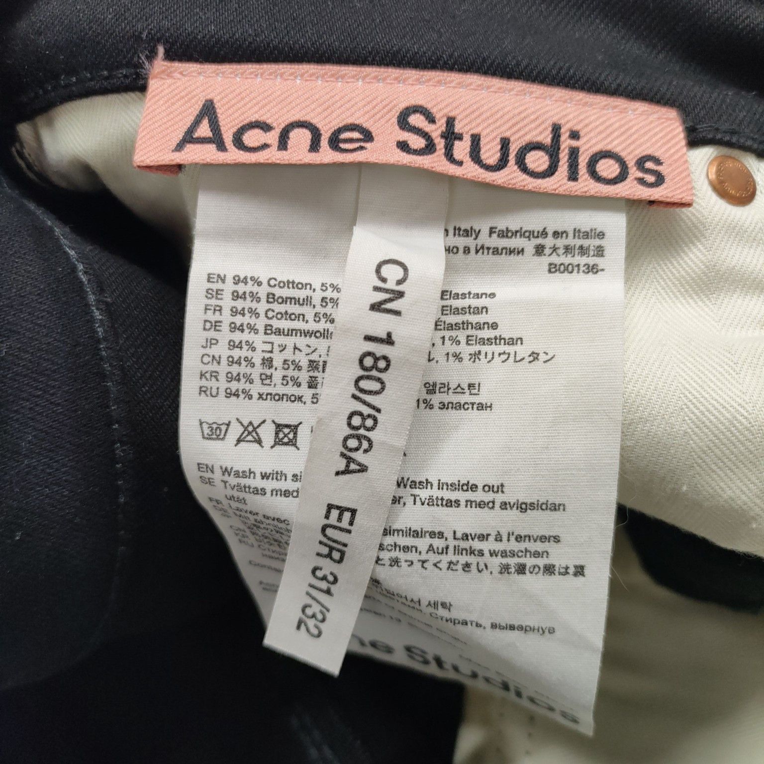 Acne Studios Acne Studios Black Denim Jeans Size 31 Size US 31 - 4 Thumbnail