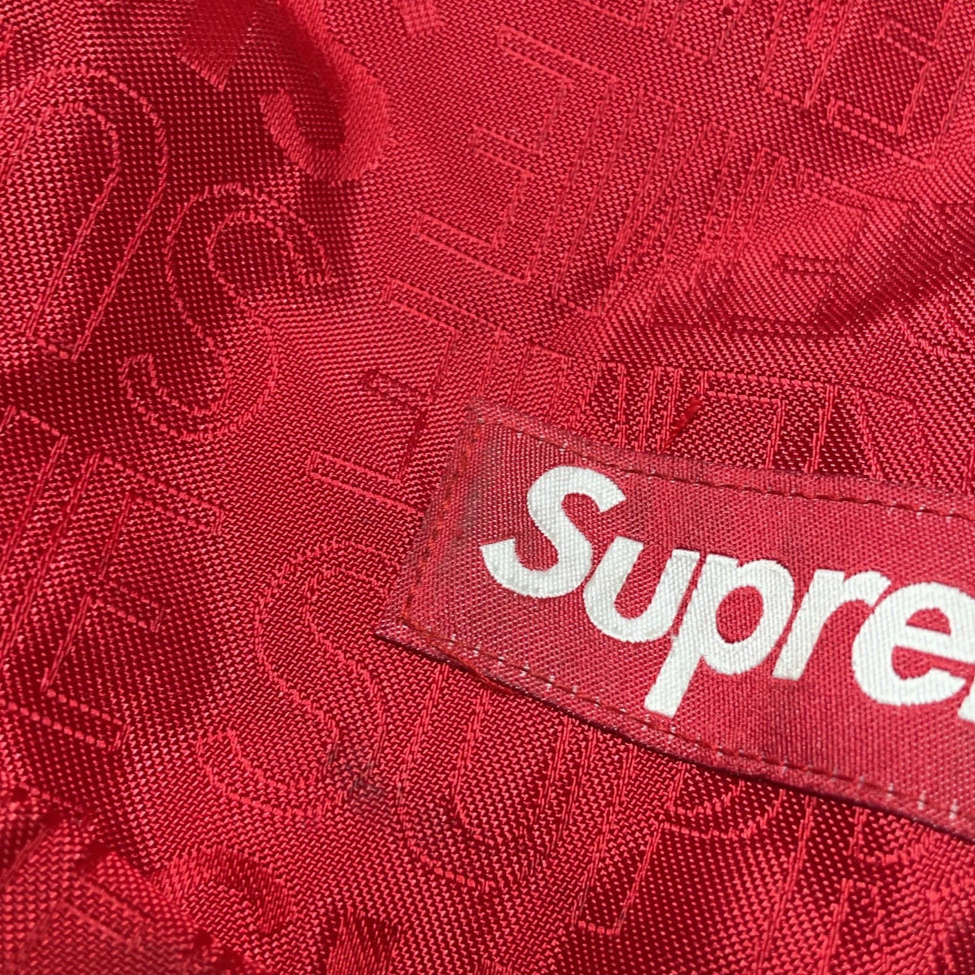 Supreme Supreme Jacquard Logo Backpack Red ONE SIZE Size ONE SIZE - 4 Thumbnail