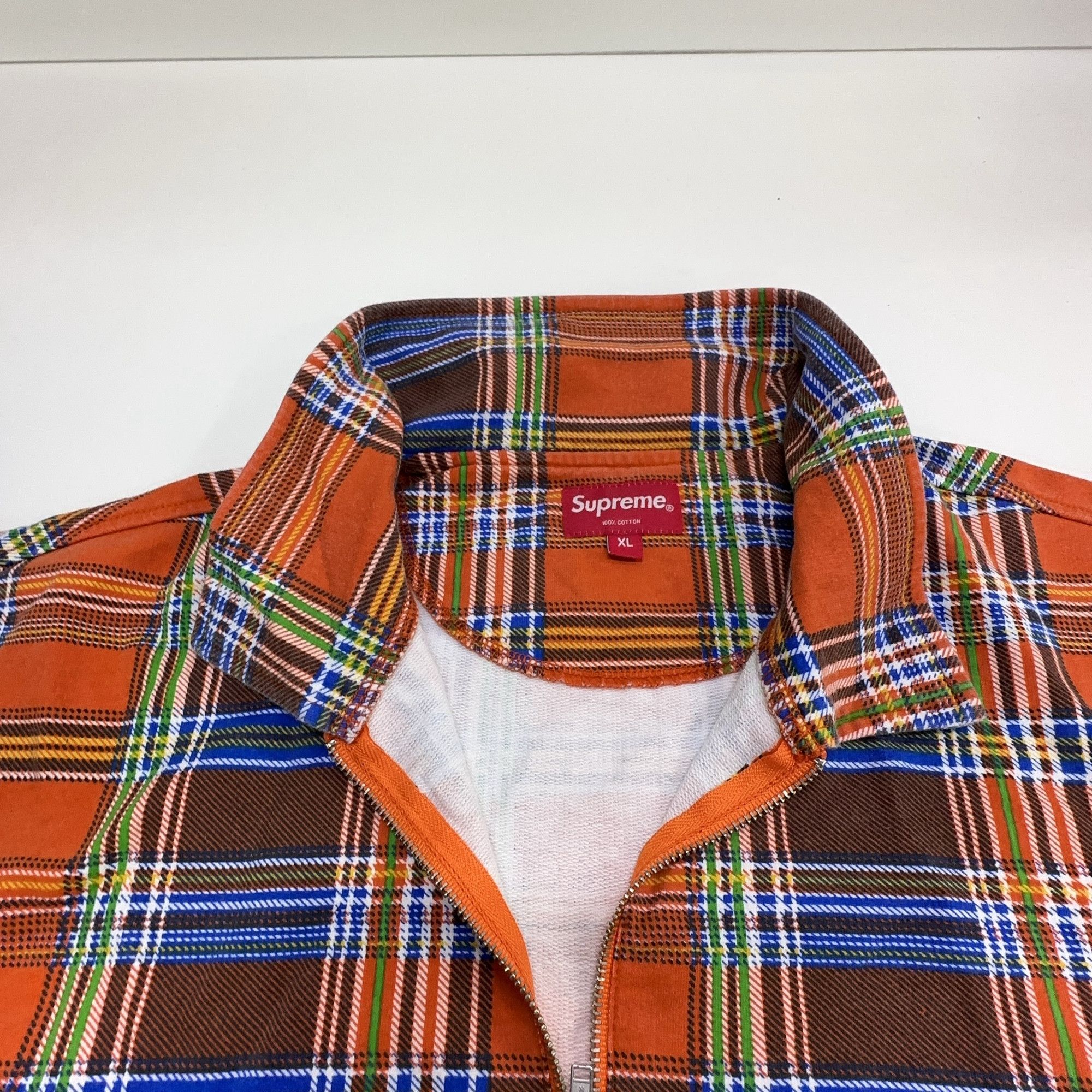 Supreme Supreme Plaid Zip Long Sleeve Polo Size XL Size US XL / EU 56 / 4 - 5 Thumbnail