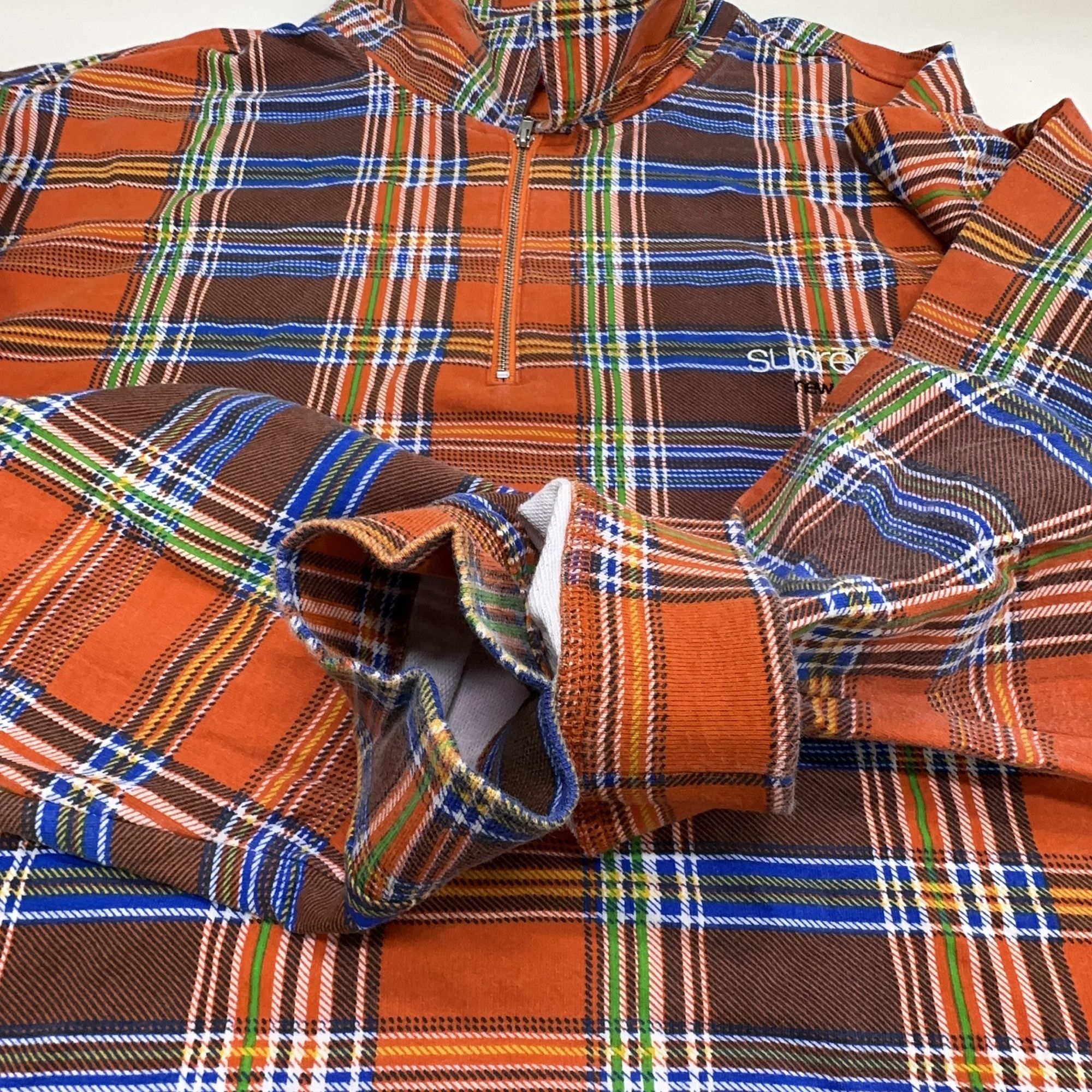 Supreme Supreme Plaid Zip Long Sleeve Polo Size XL Size US XL / EU 56 / 4 - 6 Thumbnail
