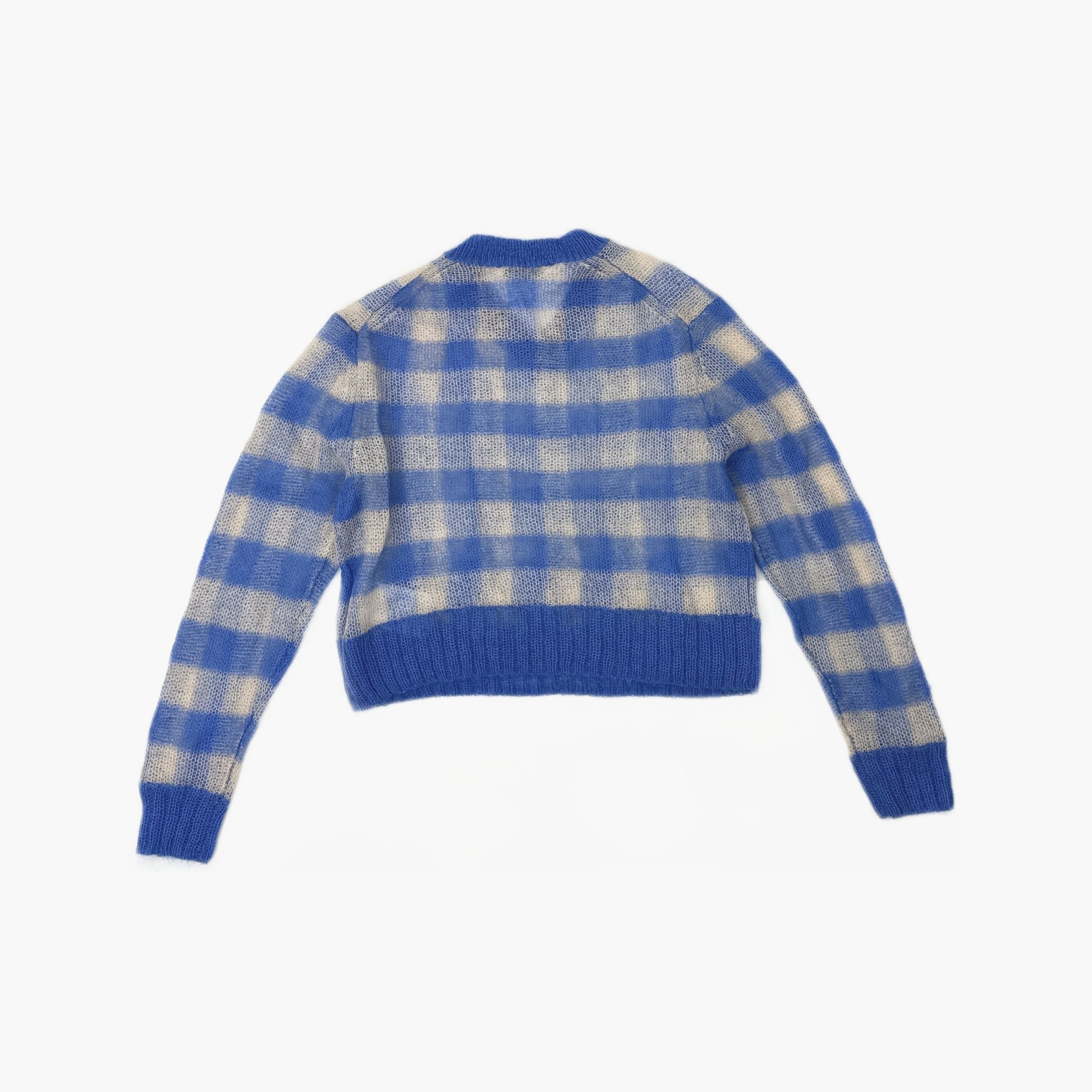 Acne Studios Acne Studios Checkered Mohair V-Neck Sweater Size S Size S / US 4 / IT 40 - 2 Thumbnail