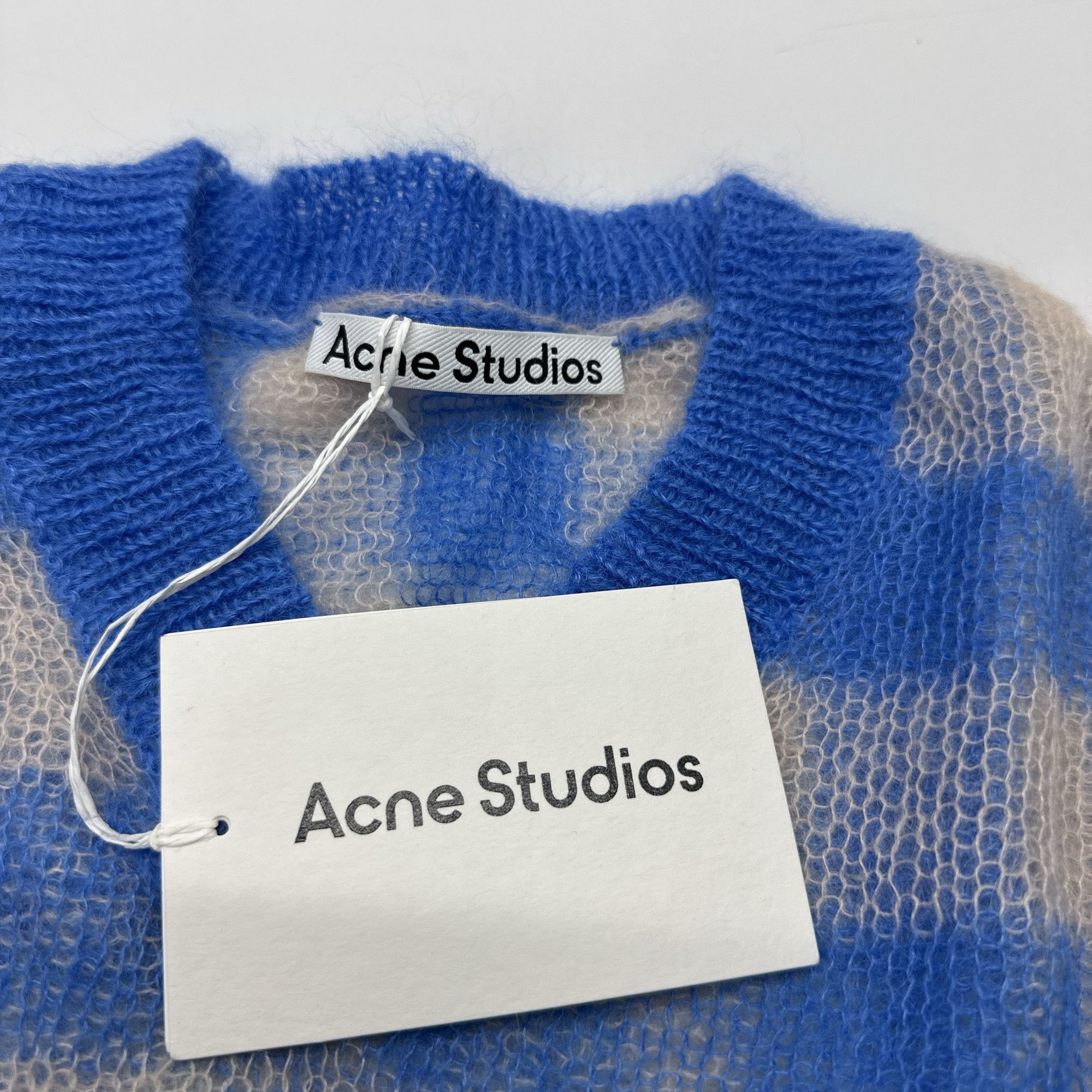 Acne Studios Acne Studios Checkered Mohair V-Neck Sweater Size S Size S / US 4 / IT 40 - 4 Thumbnail