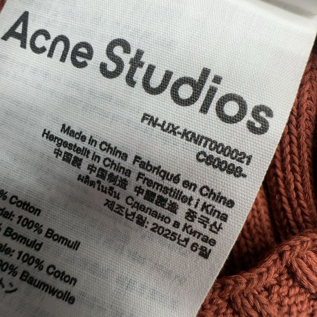 Acne Studios Acne Studios Ribbed Cotton Crewneck Sweater Size M Size US M / EU 48-50 / 2 - 3 Thumbnail