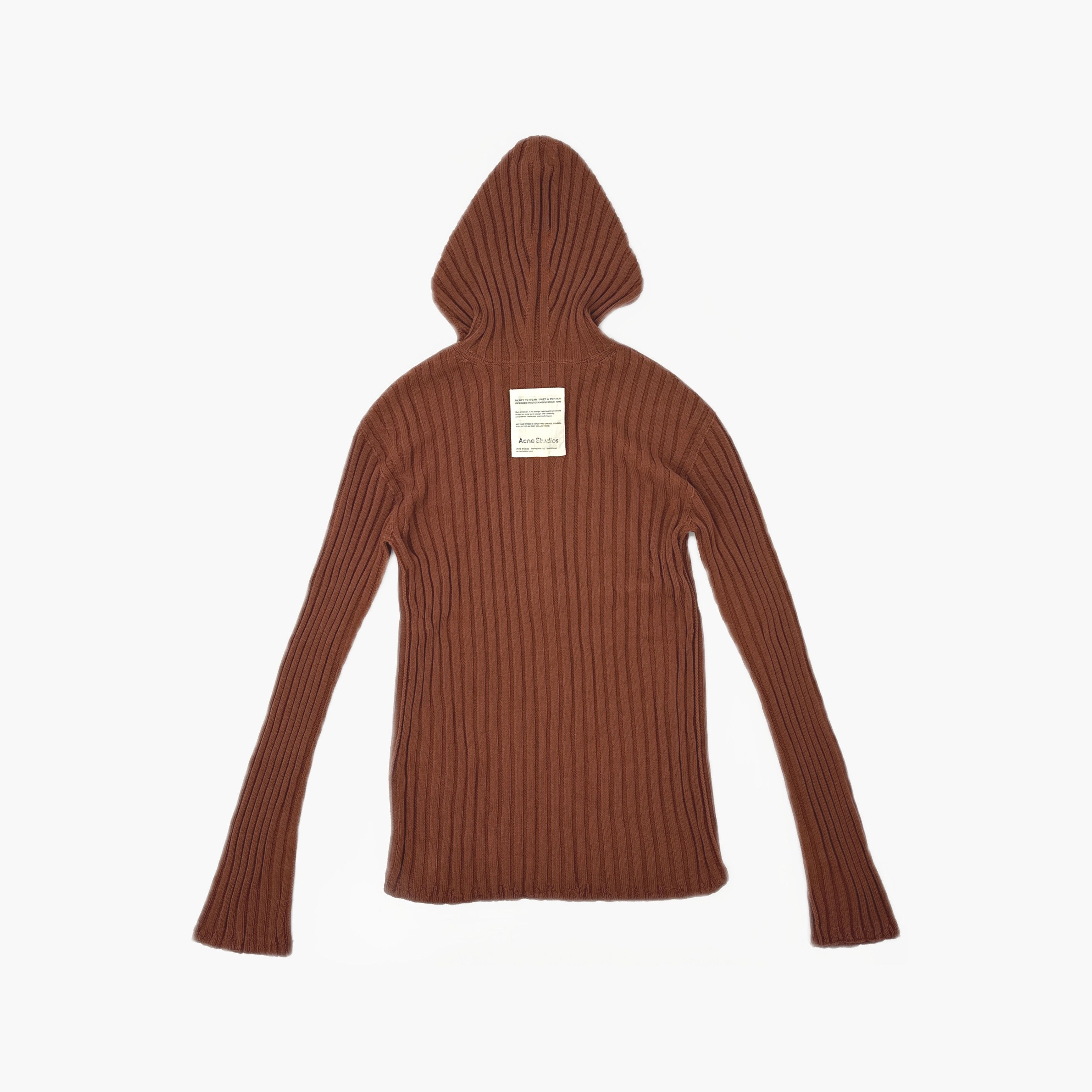 Acne Studios Acne Studios Ribbed Knit Zip Hoodie Size M Size US M / EU 48-50 / 2 - 2 Thumbnail
