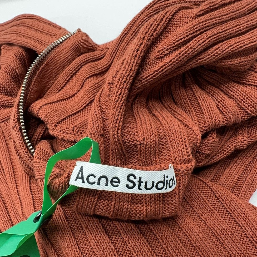 Acne Studios Acne Studios Ribbed Knit Zip Hoodie Size M Size US M / EU 48-50 / 2 - 5 Thumbnail