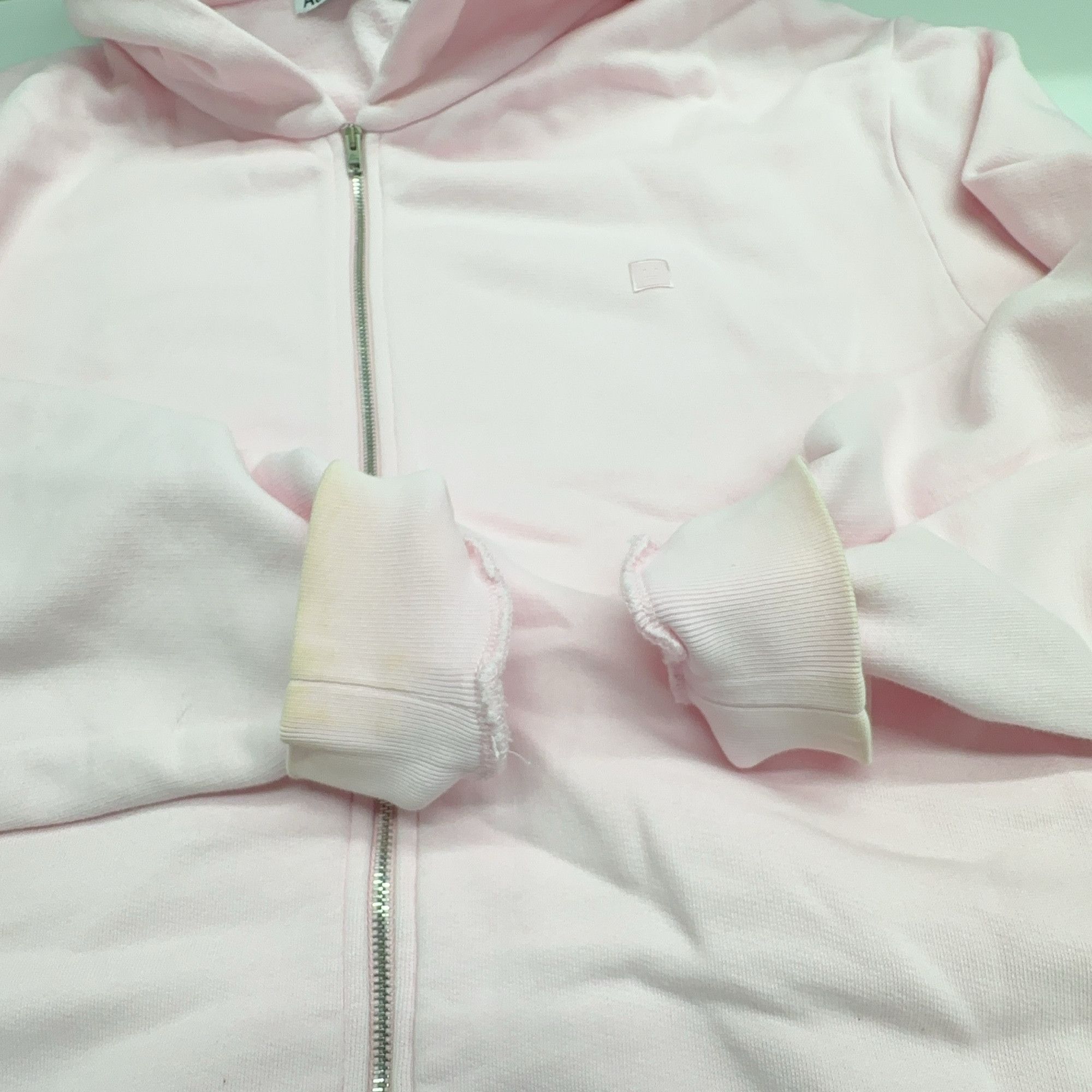 Acne Studios Acne Studios Face Patch Zip-Up Hoodie Pink Size L Size US L / EU 52-54 / 3 - 8 Thumbnail