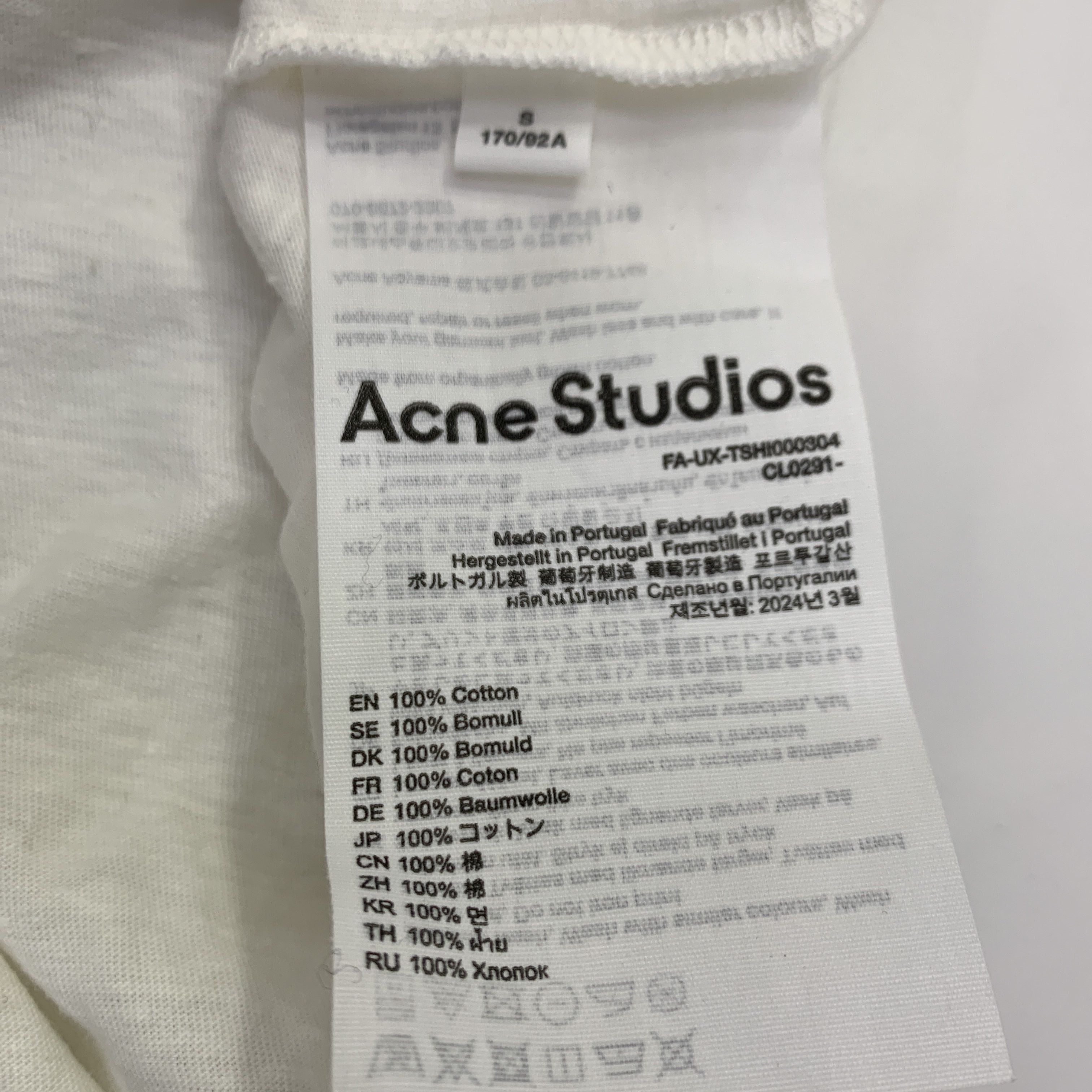 Acne Studios Acne Studios Bear Graphic T-Shirt White Size S Size US S / EU 44-46 / 1 - 3 Thumbnail