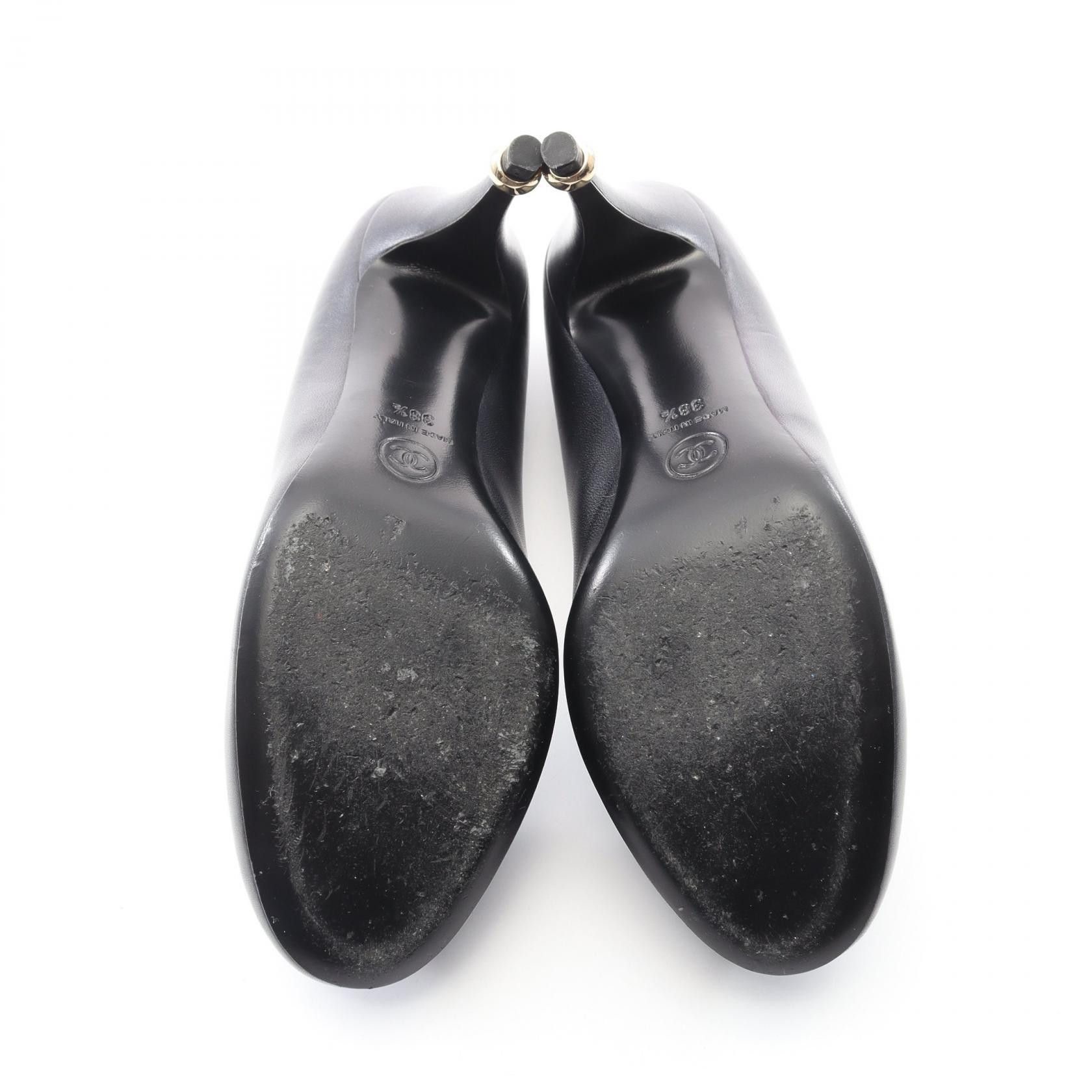 Chanel Chanel CHANEL Camellia Coco Mark Lambskin Pumps Leather Shoes DUTY FREE for USA Size ONE SIZE - 4 Thumbnail