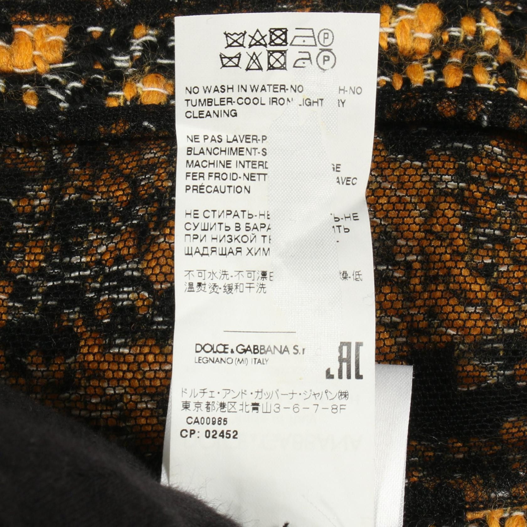 Dolce & Gabbana Dolce & Gabbana Dolce & Gabbana Wool Acrylic Outerwear Textile Outerwear DUTY FREE for USA Size ONE SIZE - 4 Thumbnail
