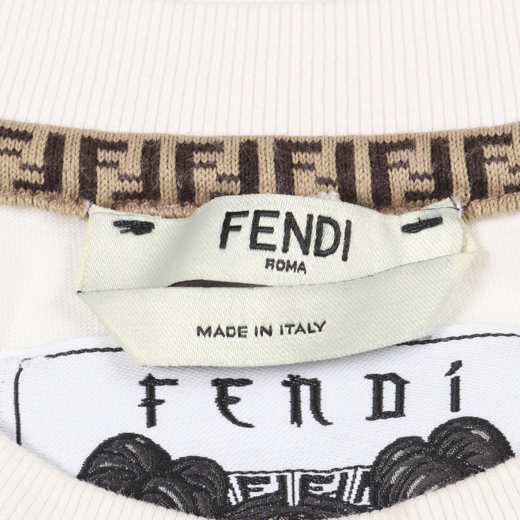 Fendi Fendi Fendi FENDI PRINTS ON Cotton T Shirt Textile T-Shirts FS7255 DUTY FREE for USA Size ONE SIZE - 3 Thumbnail