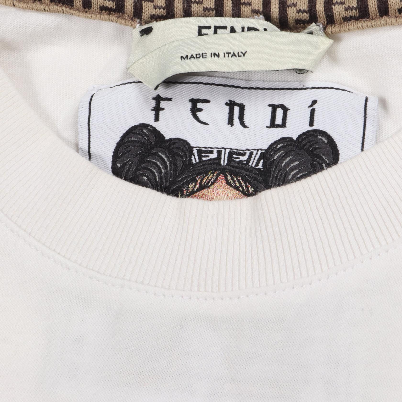 Fendi Fendi Fendi FENDI PRINTS ON Cotton T Shirt Textile T-Shirts FS7255 DUTY FREE for USA Size ONE SIZE - 8 Thumbnail