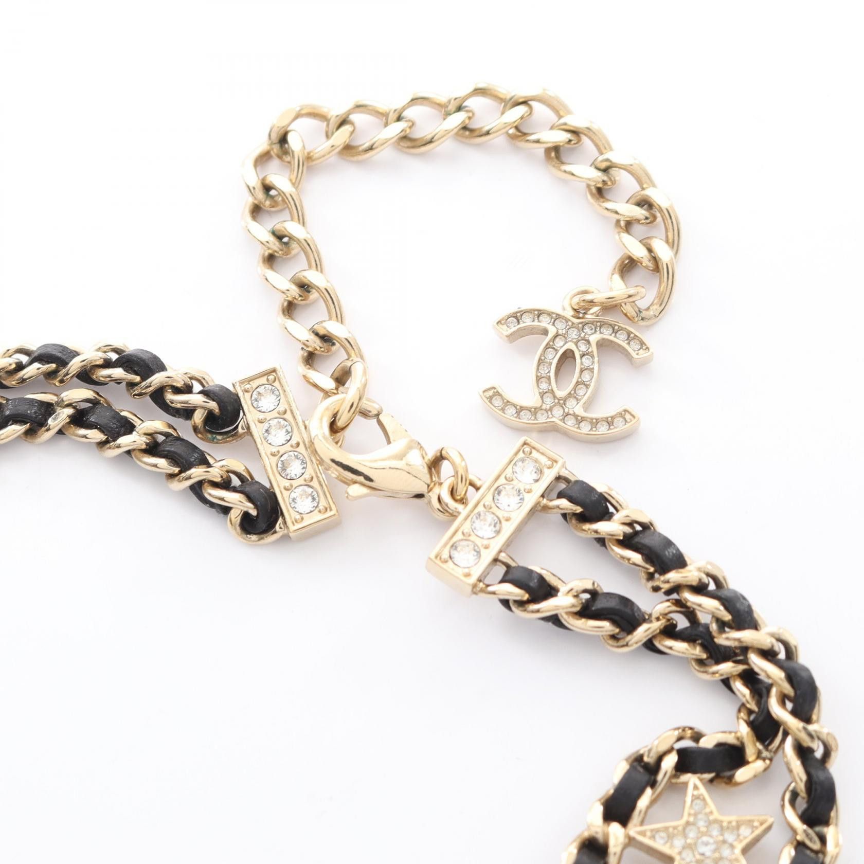 Chanel Chanel Chanel Coco Mark Star Choker Necklace Leather Necklace DUTY FREE for USA Size ONE SIZE - 4 Thumbnail