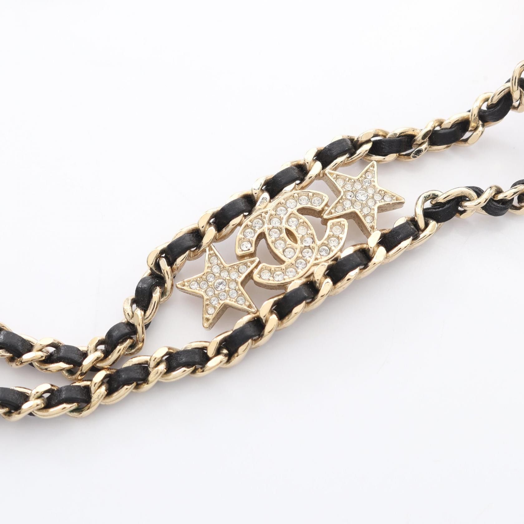 Chanel Chanel Chanel Coco Mark Star Choker Necklace Leather Necklace DUTY FREE for USA Size ONE SIZE - 8 Thumbnail