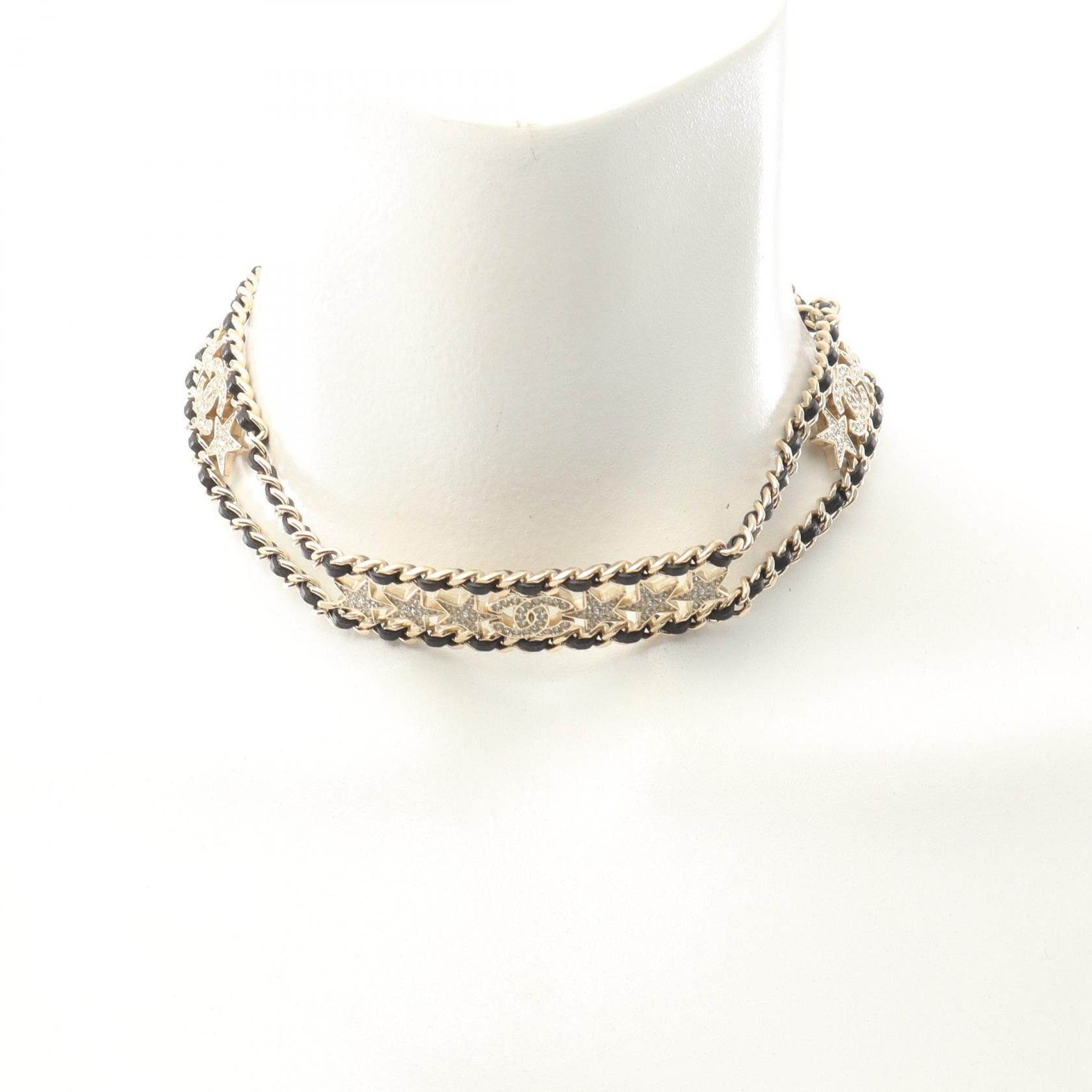 Chanel Chanel Chanel Coco Mark Star Choker Necklace Leather Necklace DUTY FREE for USA Size ONE SIZE - 6 Thumbnail