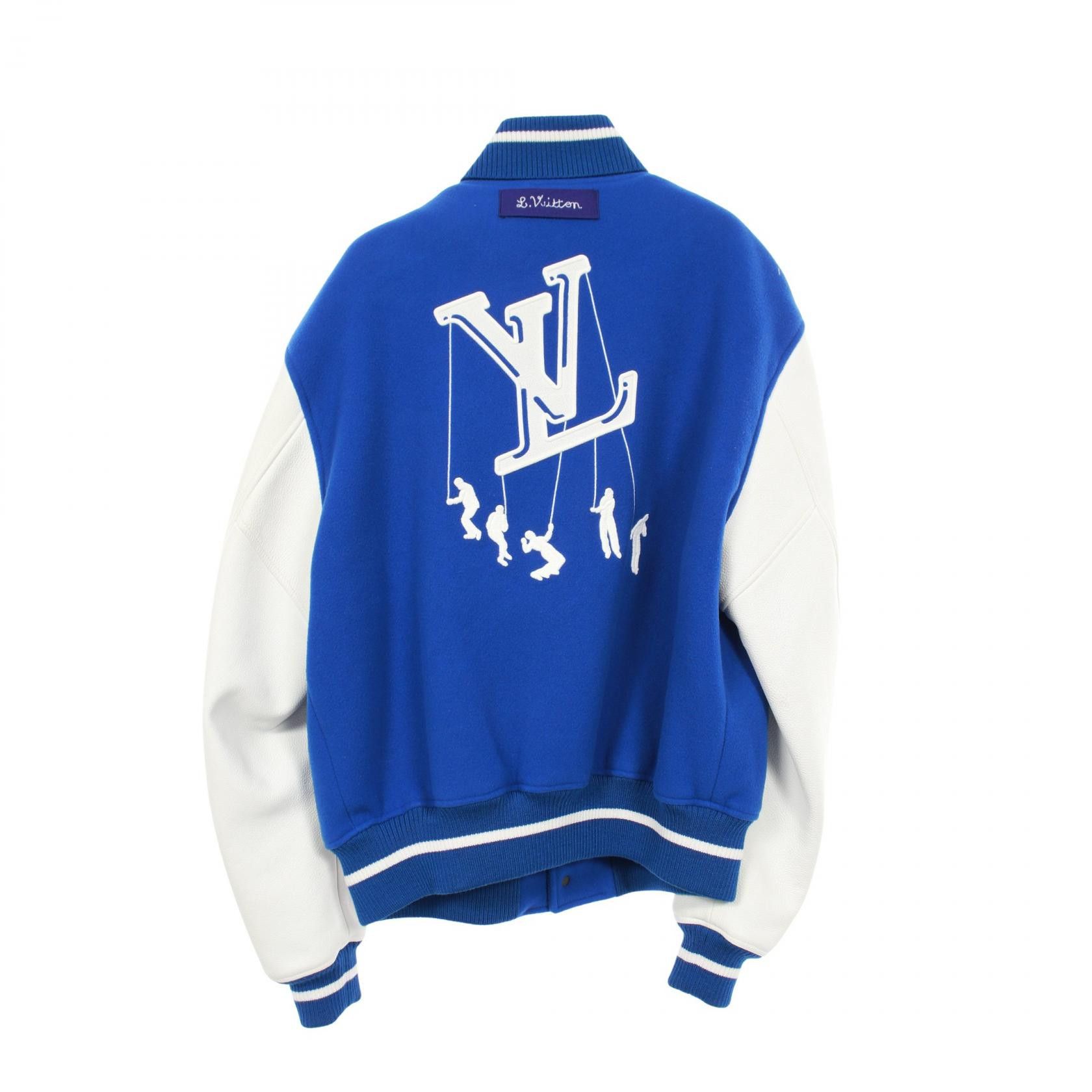Louis Vuitton Louis Vuitton Louis Vuitton Puppet Baseball Jacket Wool Leather Jacket Textile Outerwear DUTY FREE for USA Size ONE SIZE - 2 Thumbnail