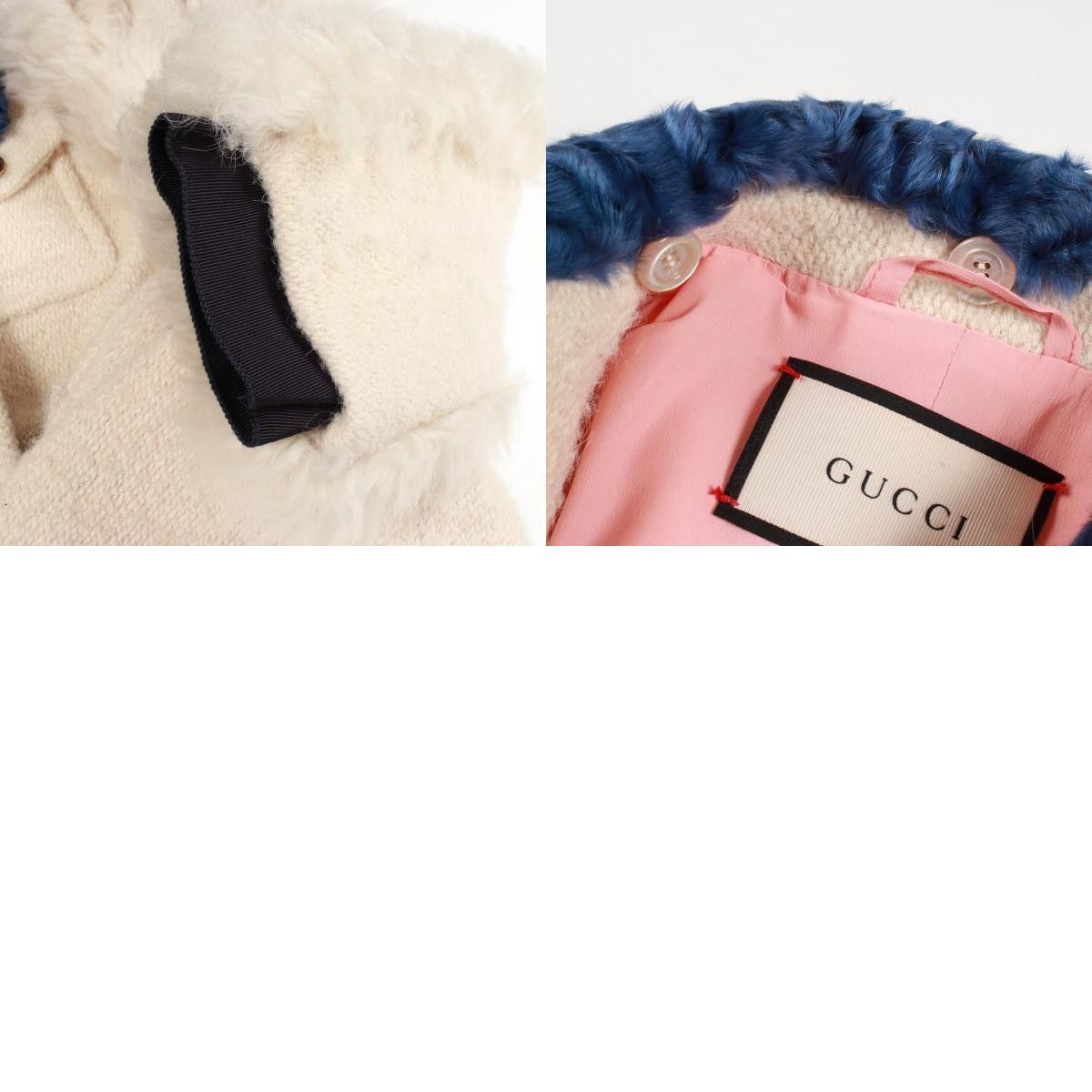 Gucci Gucci Gucci GG Button Cotton Mohair Alpaca Coat Textile Outerwear 438459 DUTY FREE for USA Size ONE SIZE - 10 Thumbnail