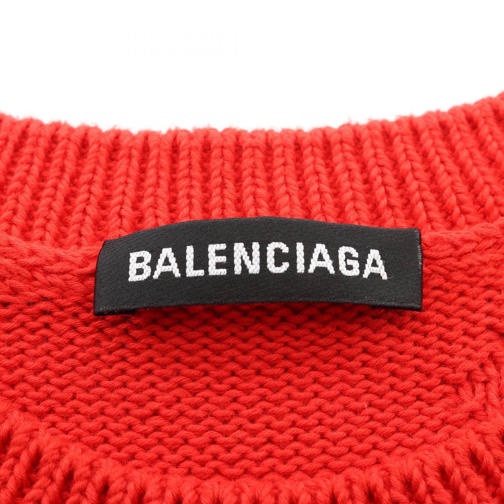 Balenciaga Balenciaga Balenciaga Logo Jacquard Cotton Knit Textile Tops DUTY FREE for USA Size ONE SIZE - 3 Thumbnail