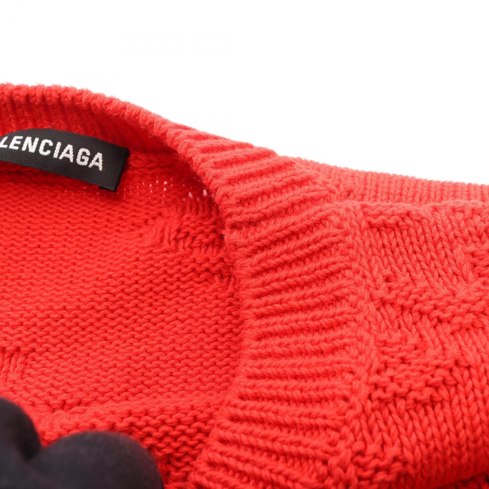 Balenciaga Balenciaga Balenciaga Logo Jacquard Cotton Knit Textile Tops DUTY FREE for USA Size ONE SIZE - 7 Thumbnail