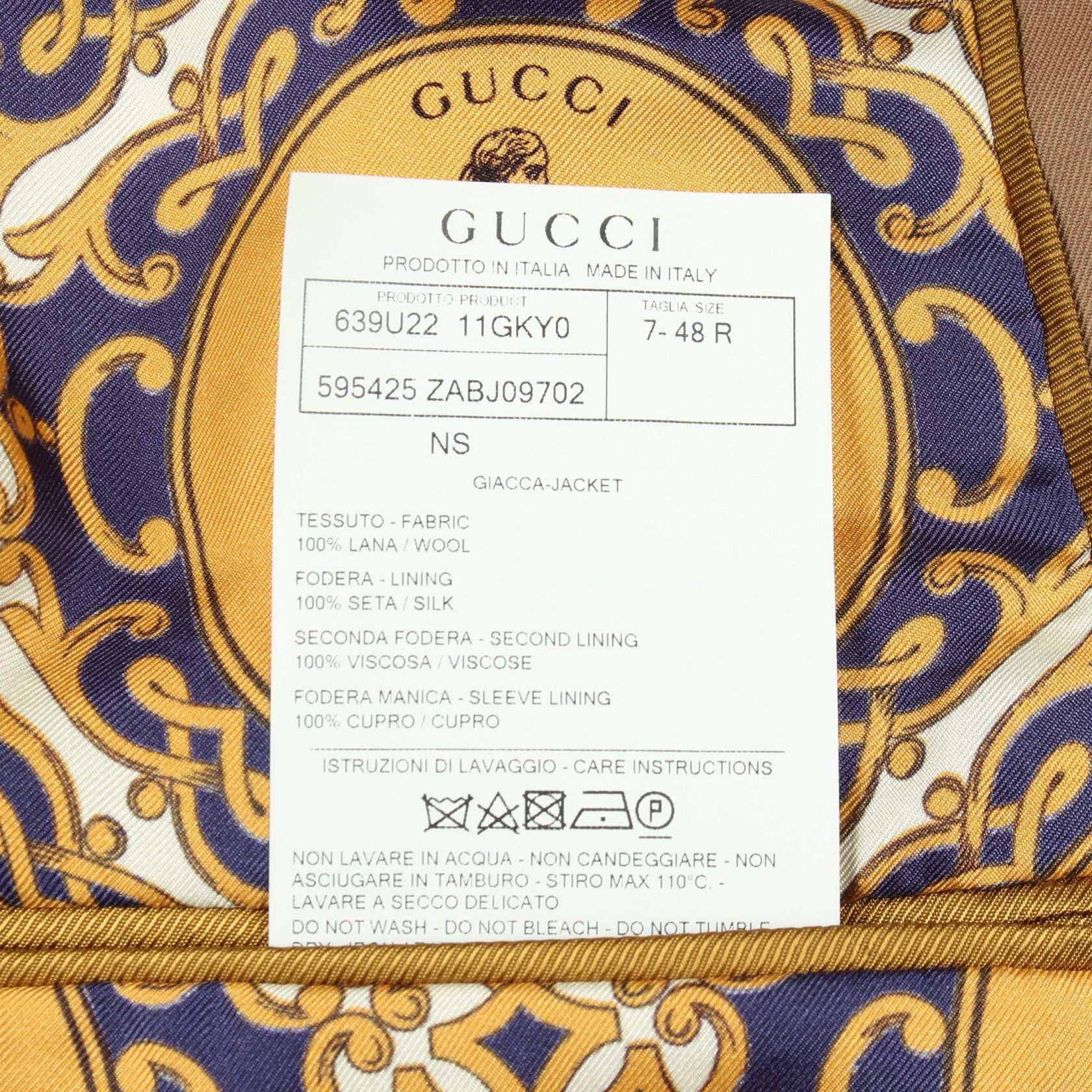 Gucci Gucci Gucci Wool Tailored Jacket Textile Outerwear 595425 DUTY FREE for USA Size ONE SIZE - 4 Thumbnail