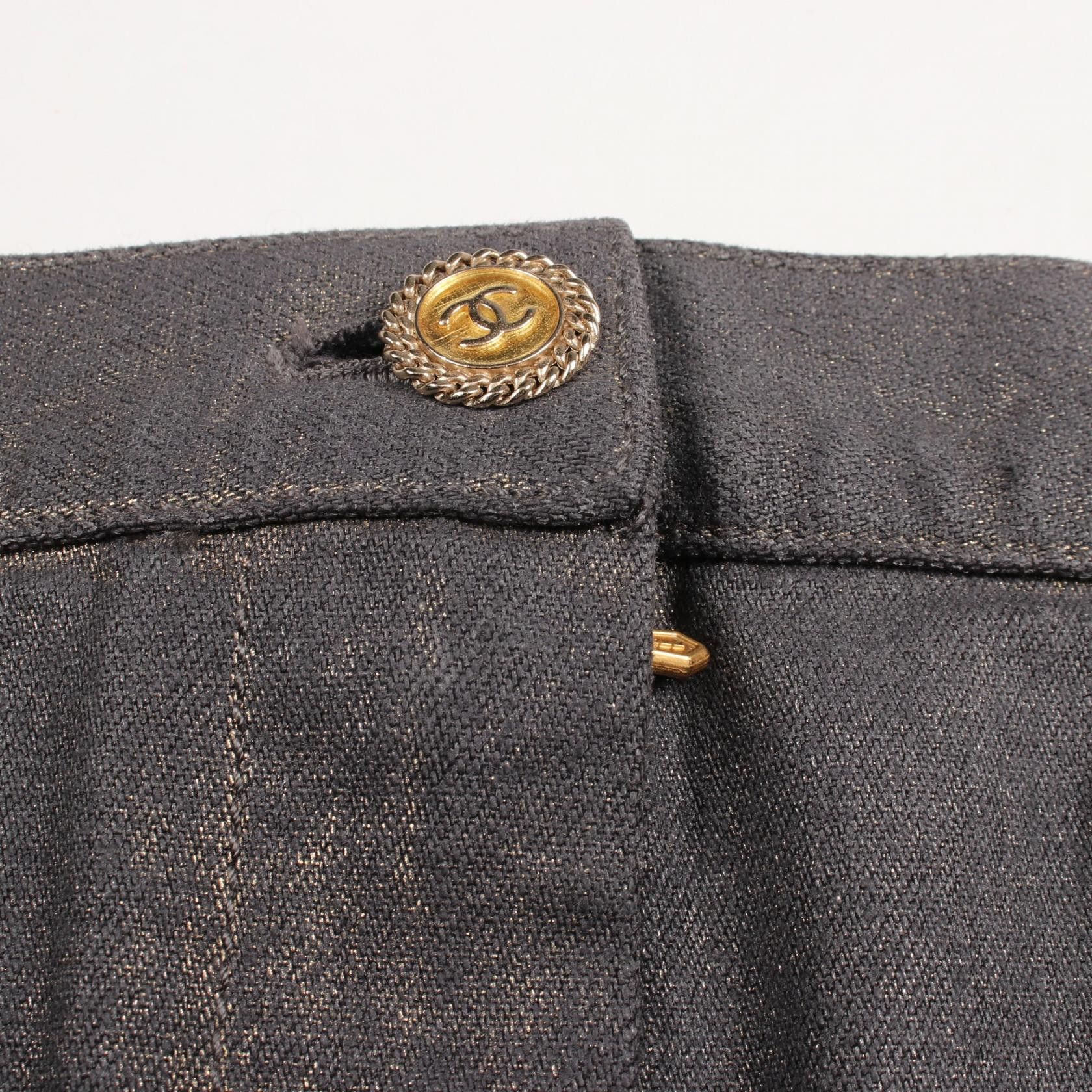 Chanel Chanel CHANEL Button Cotton Skirt Textile Skirts P26775V16963 DUTY FREE for USA Size ONE SIZE - 5 Thumbnail