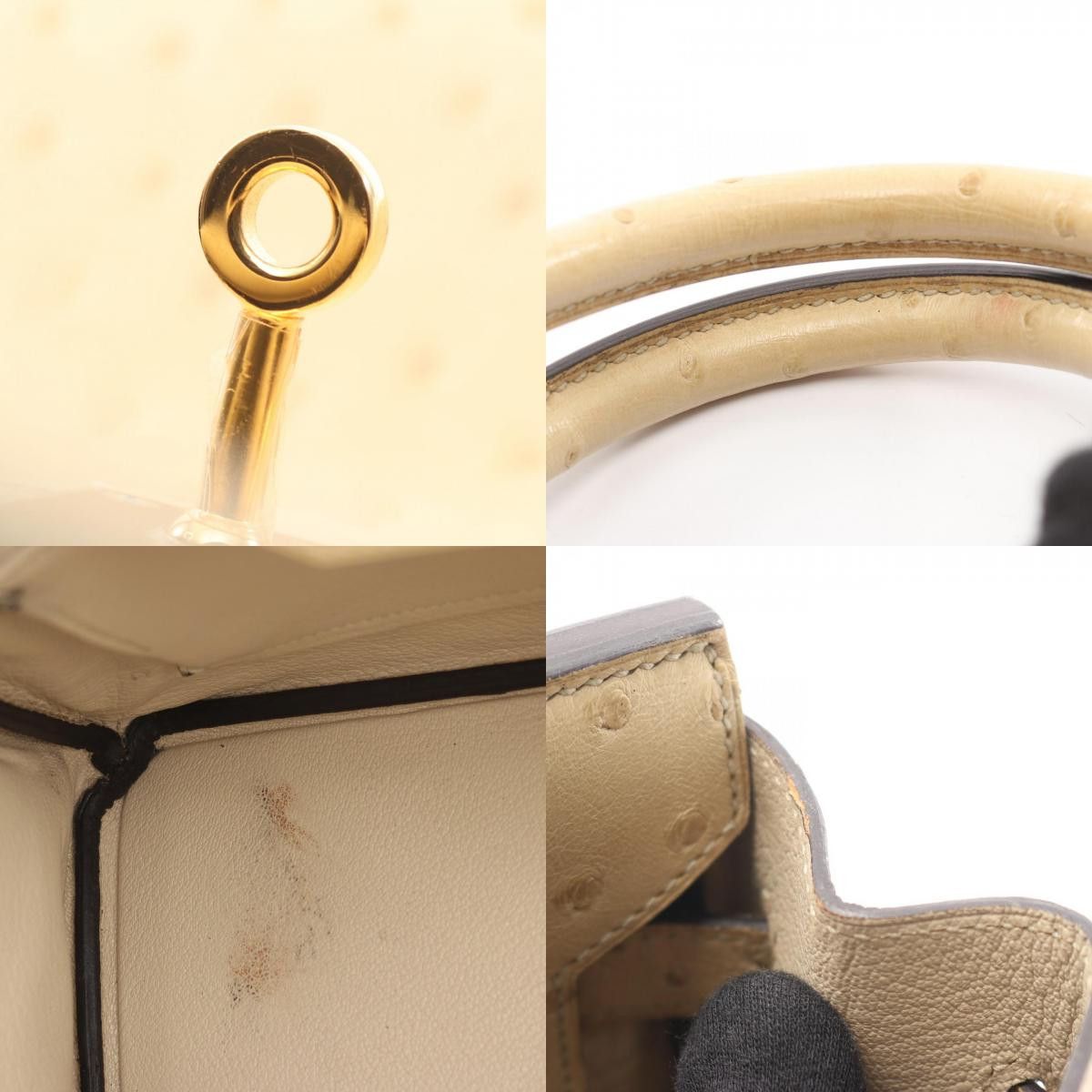 Hermes Hermes Hermes Birkin30 Ostrich Leather Handbag T DUTY FREE for USA Size ONE SIZE - 10 Thumbnail