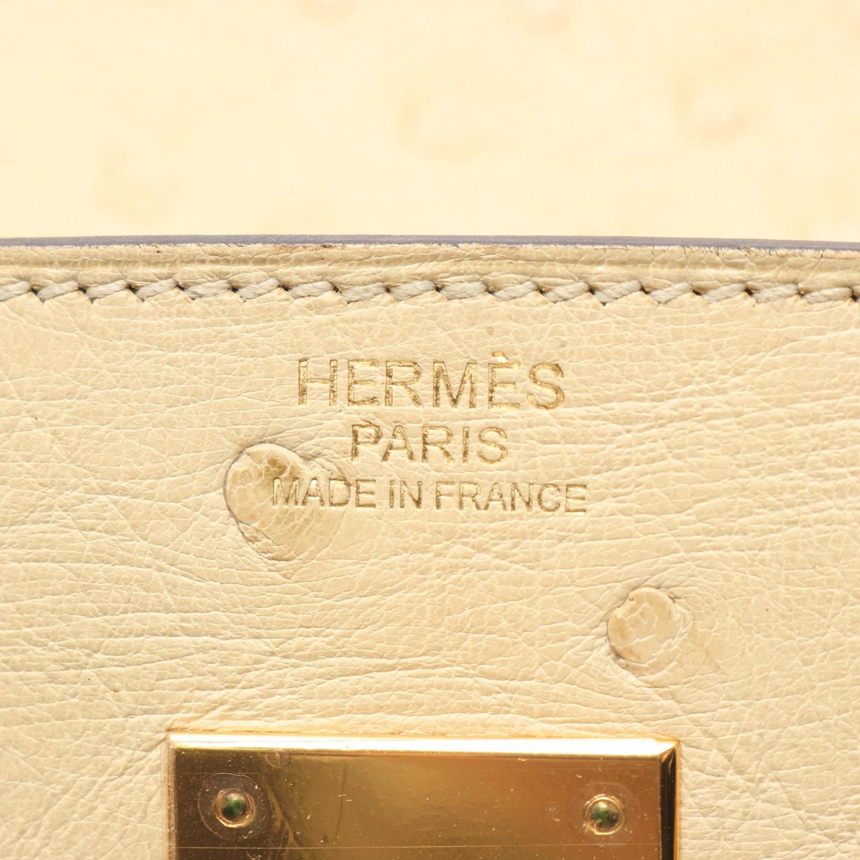 Hermes Hermes Hermes Birkin30 Ostrich Leather Handbag T DUTY FREE for USA Size ONE SIZE - 4 Thumbnail