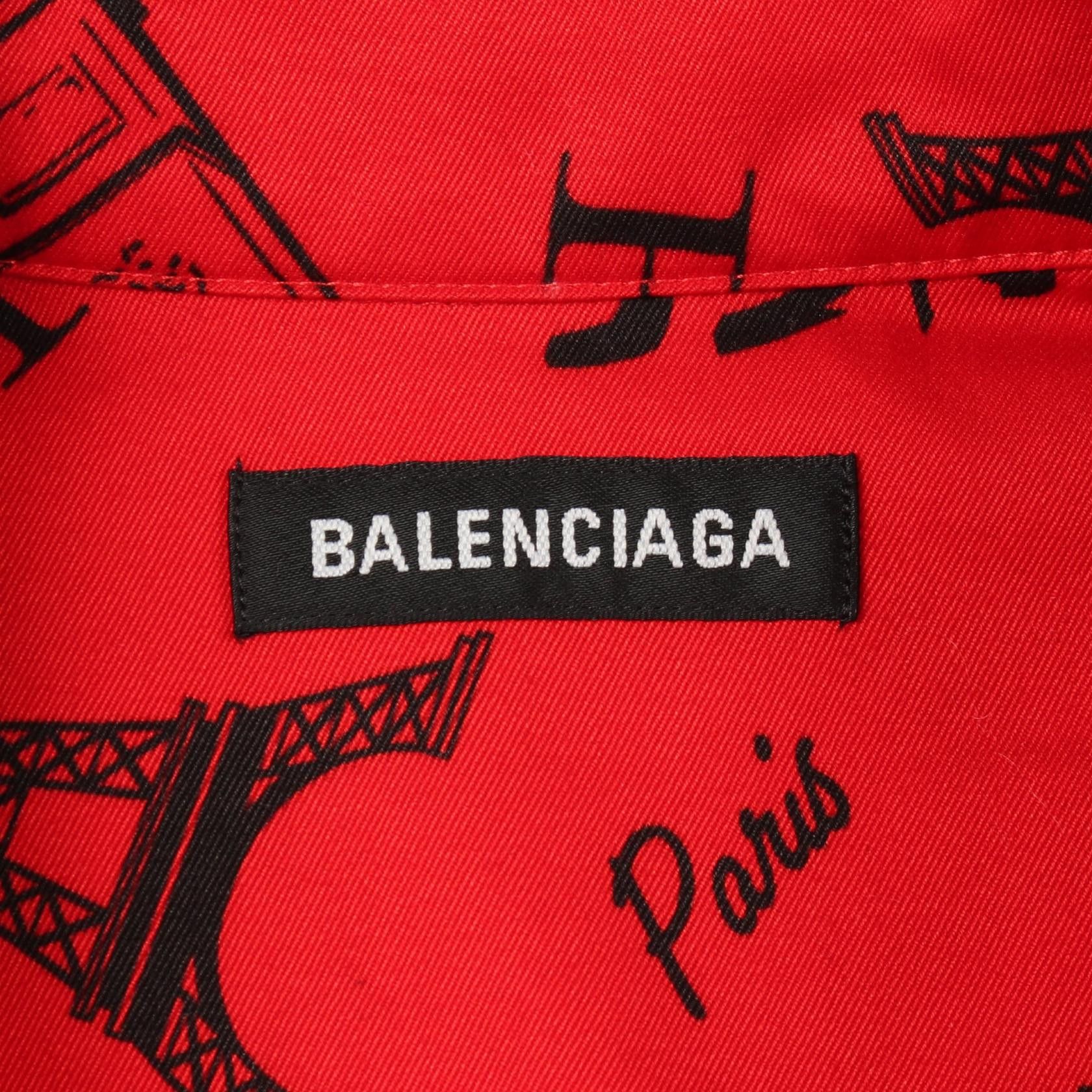 Balenciaga Balenciaga Balenciaga Tourist Print Cotton Top Textile Tops 602026 DUTY FREE for USA Size ONE SIZE - 3 Thumbnail