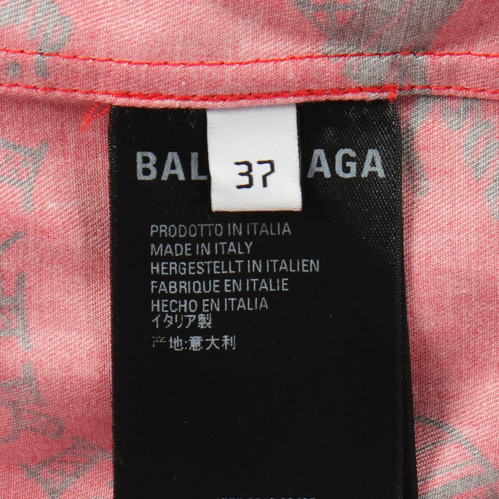 Balenciaga Balenciaga Balenciaga Tourist Print Cotton Top Textile Tops 602026 DUTY FREE for USA Size ONE SIZE - 4 Thumbnail