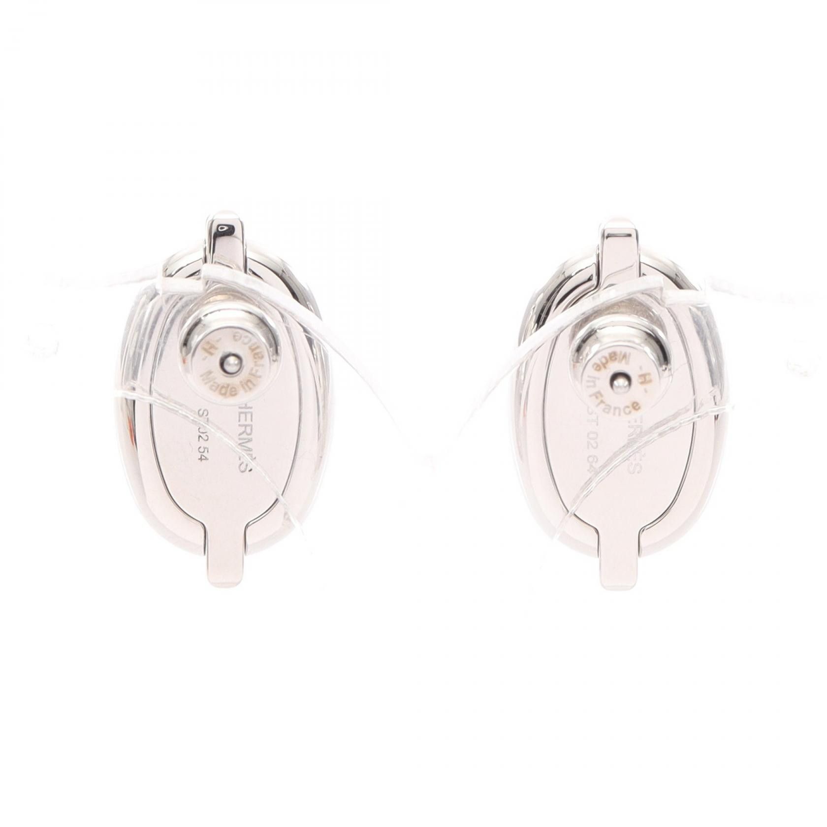 Hermes Hermes Hermes Mini Maille Stainless Steel Earrings Metal Earrings DUTY FREE for USA Size ONE SIZE - 2 Thumbnail