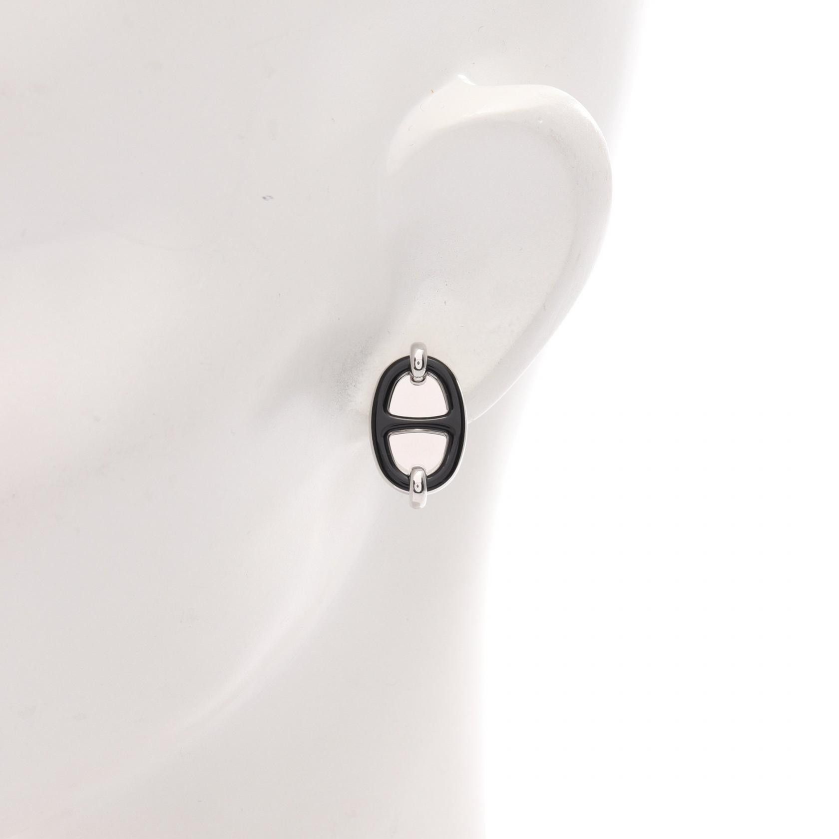 Hermes Hermes Hermes Mini Maille Stainless Steel Earrings Metal Earrings DUTY FREE for USA Size ONE SIZE - 4 Thumbnail