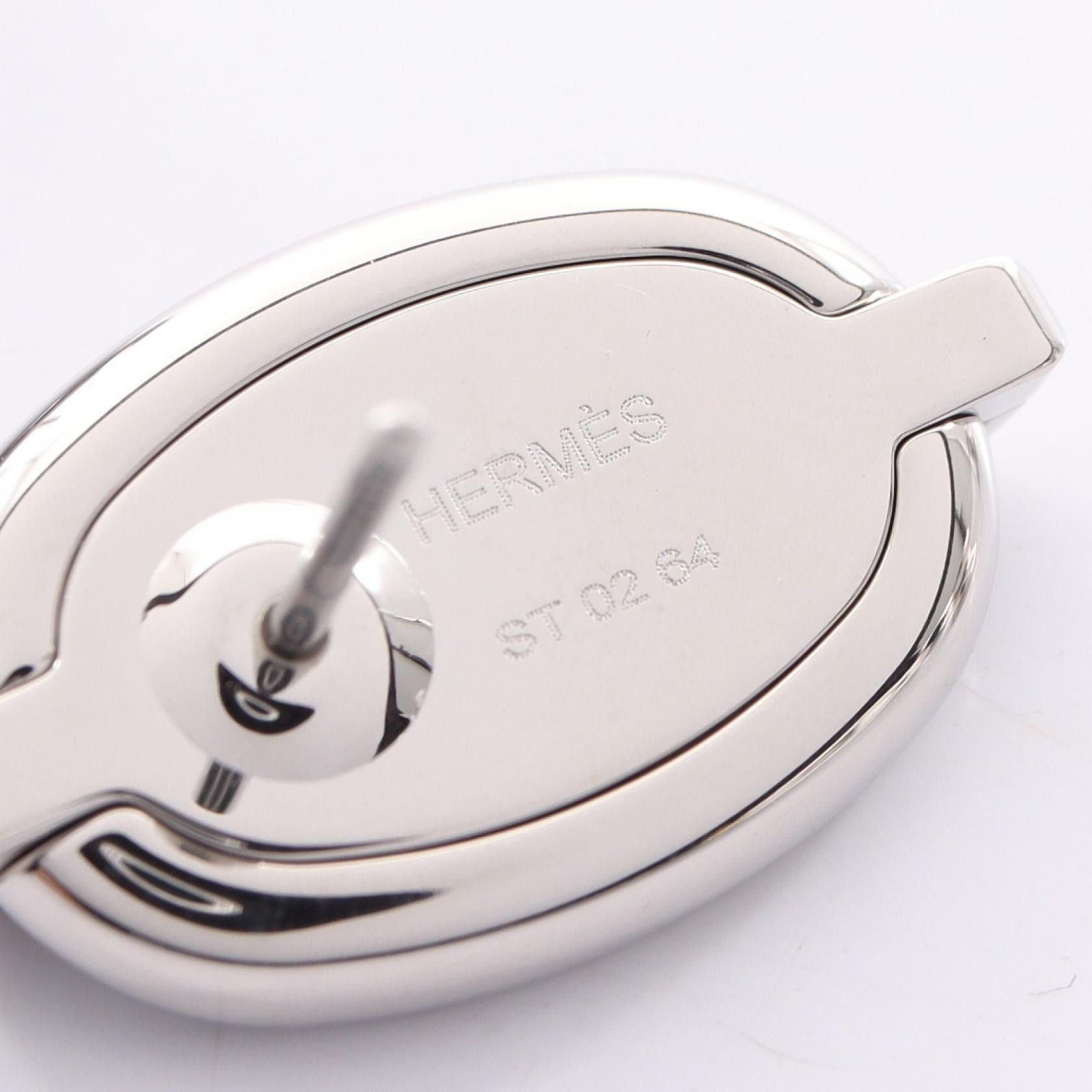 Hermes Hermes Hermes Mini Maille Stainless Steel Earrings Metal Earrings DUTY FREE for USA Size ONE SIZE - 3 Thumbnail