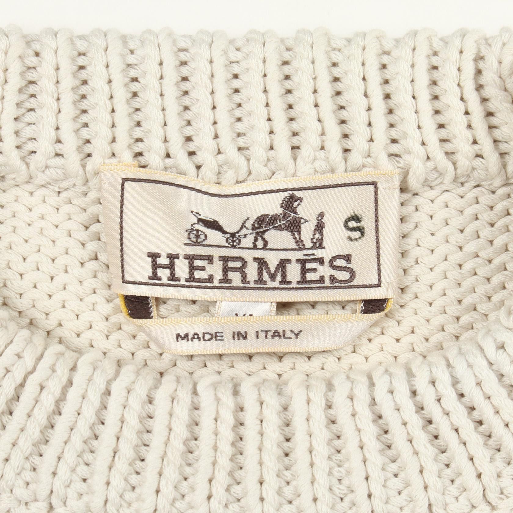 Hermes Hermes Hermes Cotton Knit Top Textile Tops DUTY FREE for USA Size ONE SIZE - 3 Thumbnail