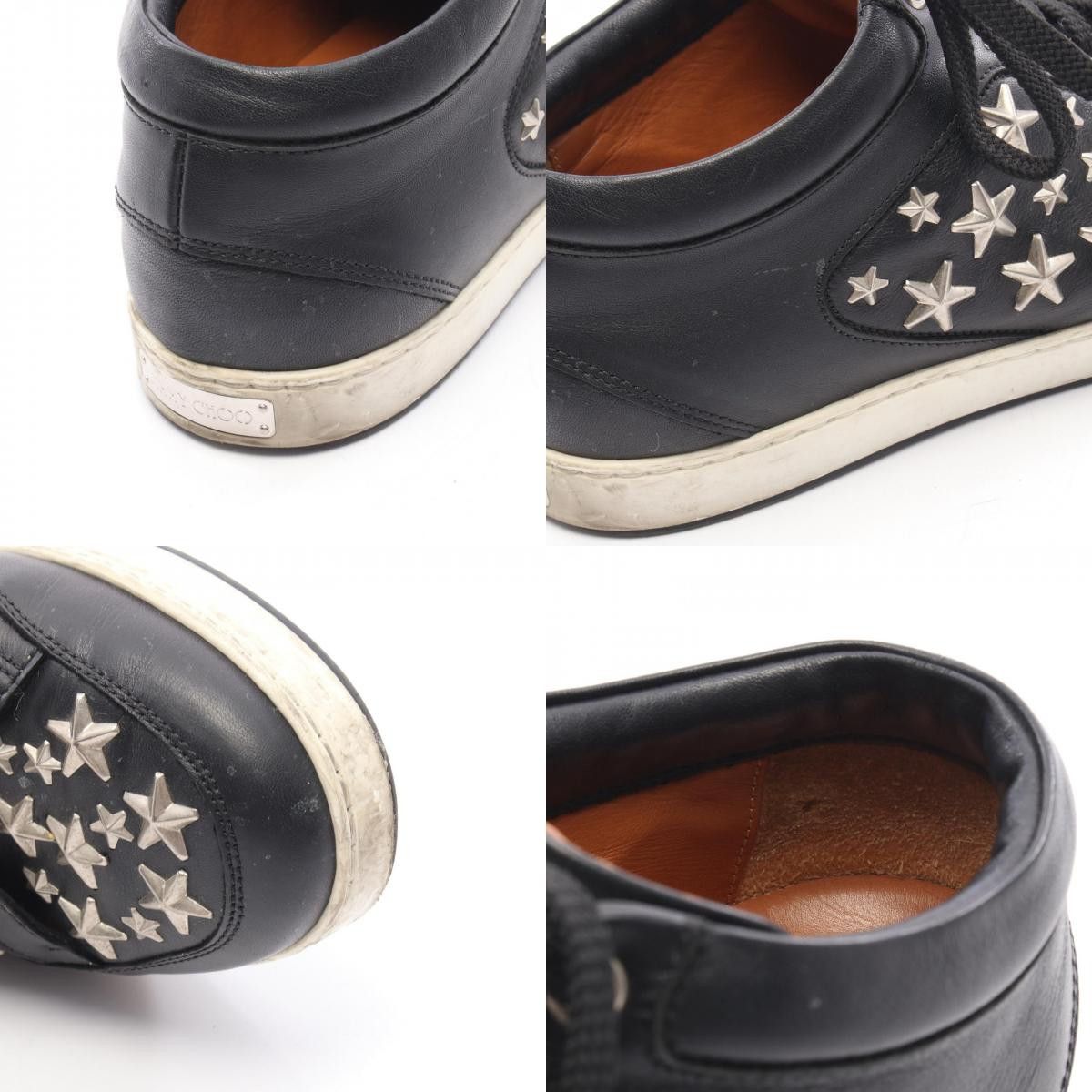 Jimmy Choo Jimmy Choo JIMMY CHOO Star Stud Leather Sneakers Leather Shoes DUTY FREE for USA Size ONE SIZE - 9 Thumbnail