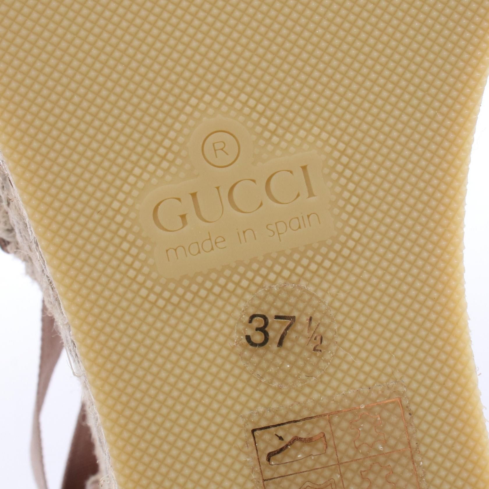 Gucci Gucci Gucci GG Marmont leather wedge espadrille sandals Leather Shoes 573023 DUTY FREE for USA Size ONE SIZE - 6 Thumbnail