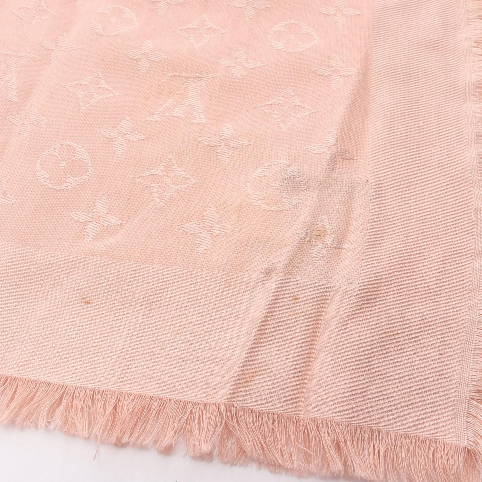 Louis Vuitton Louis Vuitton Louis Vuitton Monogram Shawl Silk Wool Stole Textile Shawl M74441 DUTY FREE for USA Size ONE SIZE - 3 Thumbnail