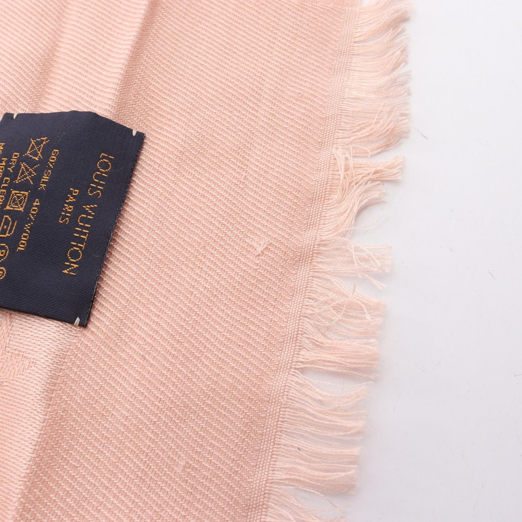 Louis Vuitton Louis Vuitton Louis Vuitton Monogram Shawl Silk Wool Stole Textile Shawl M74441 DUTY FREE for USA Size ONE SIZE - 6 Thumbnail