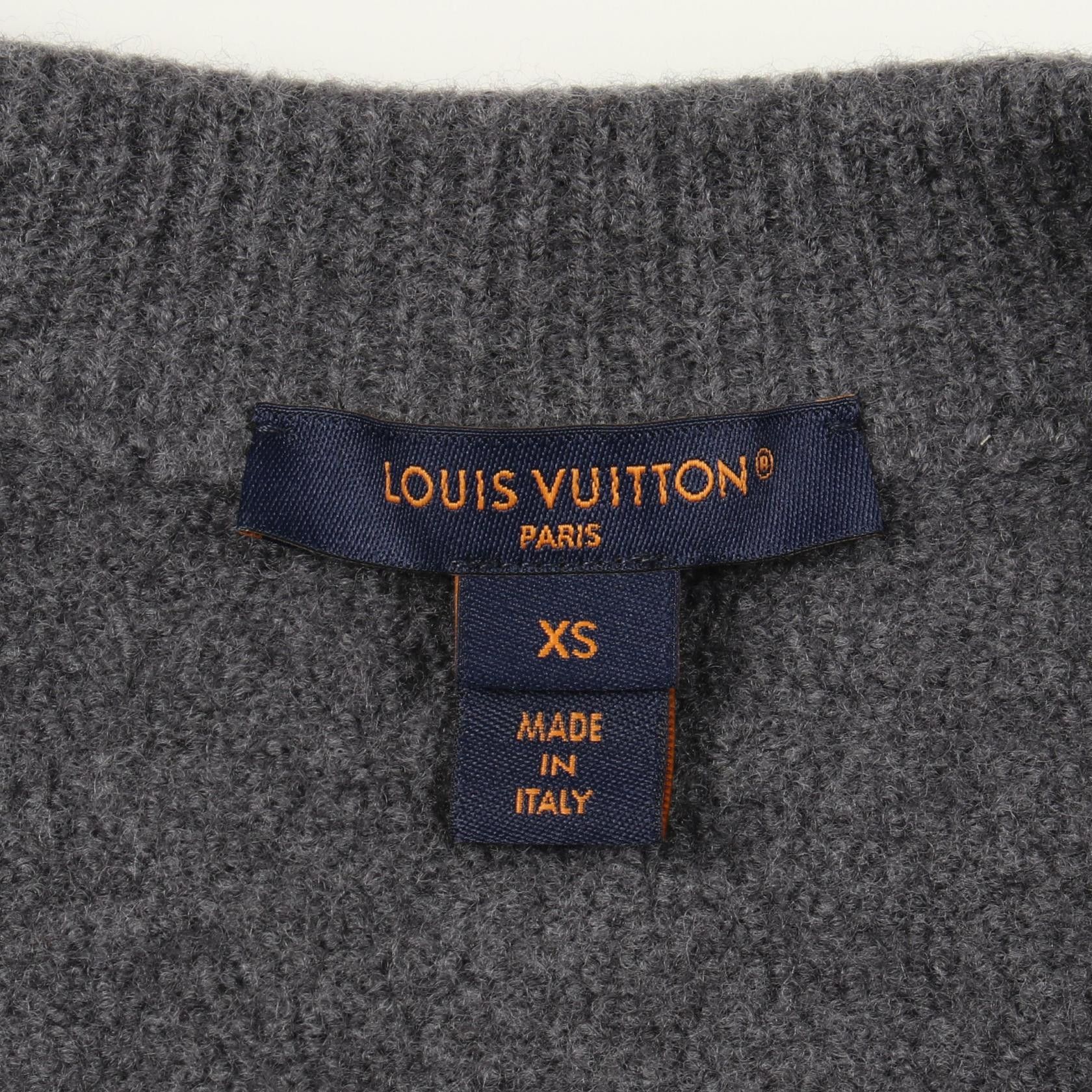 Louis Vuitton Louis Vuitton Louis Vuitton Compact Wool Knit Cropped Cardigan Textile Tops RW232WAMOFPKC17 DUTY FREE for USA Size ONE SIZE - 3 Thumbnail