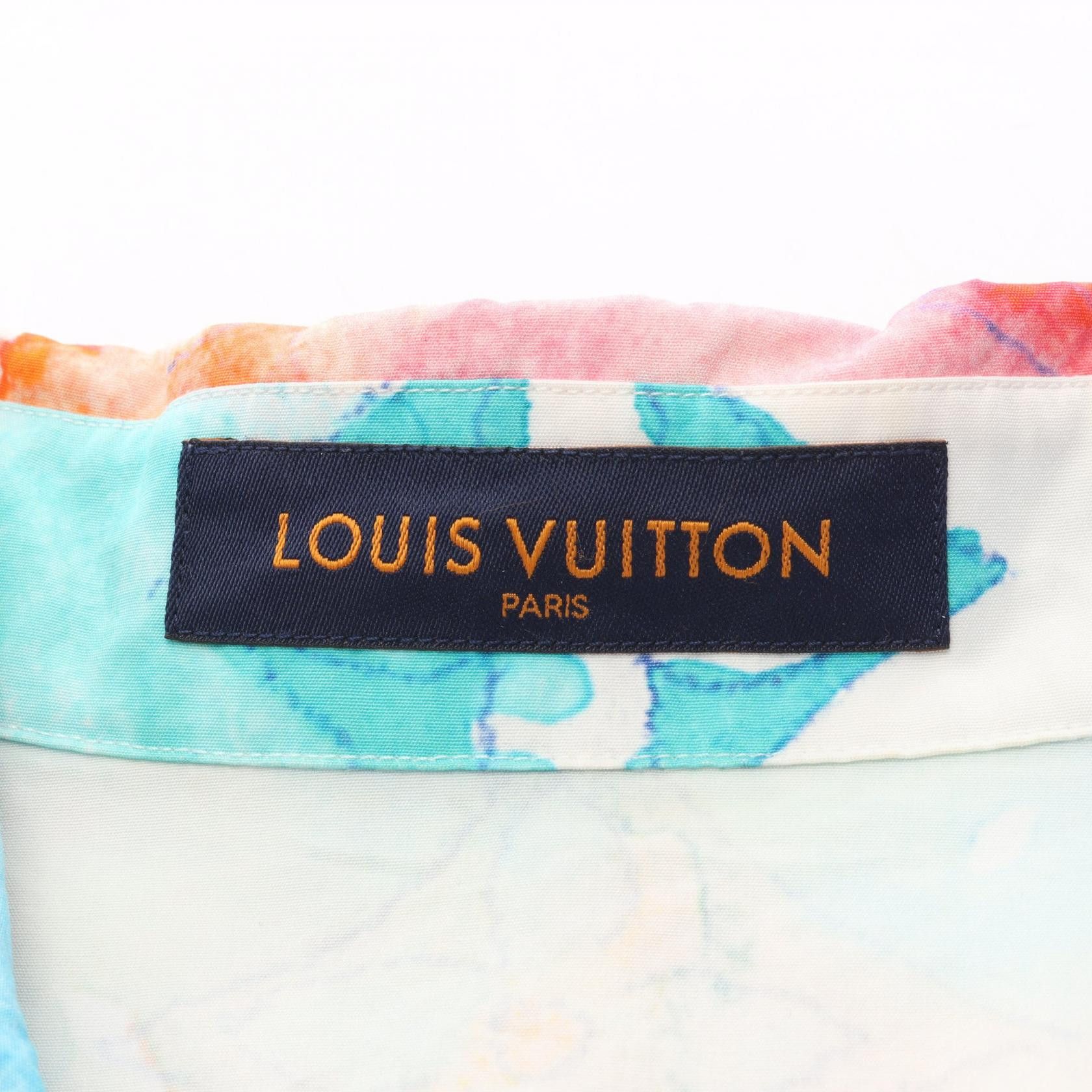 Louis Vuitton Louis Vuitton Louis Vuitton Monogram Watercolor Cotton Shirt Textile Tops RM211VBT3HLS02W DUTY FREE for USA Size ONE SIZE - 3 Thumbnail