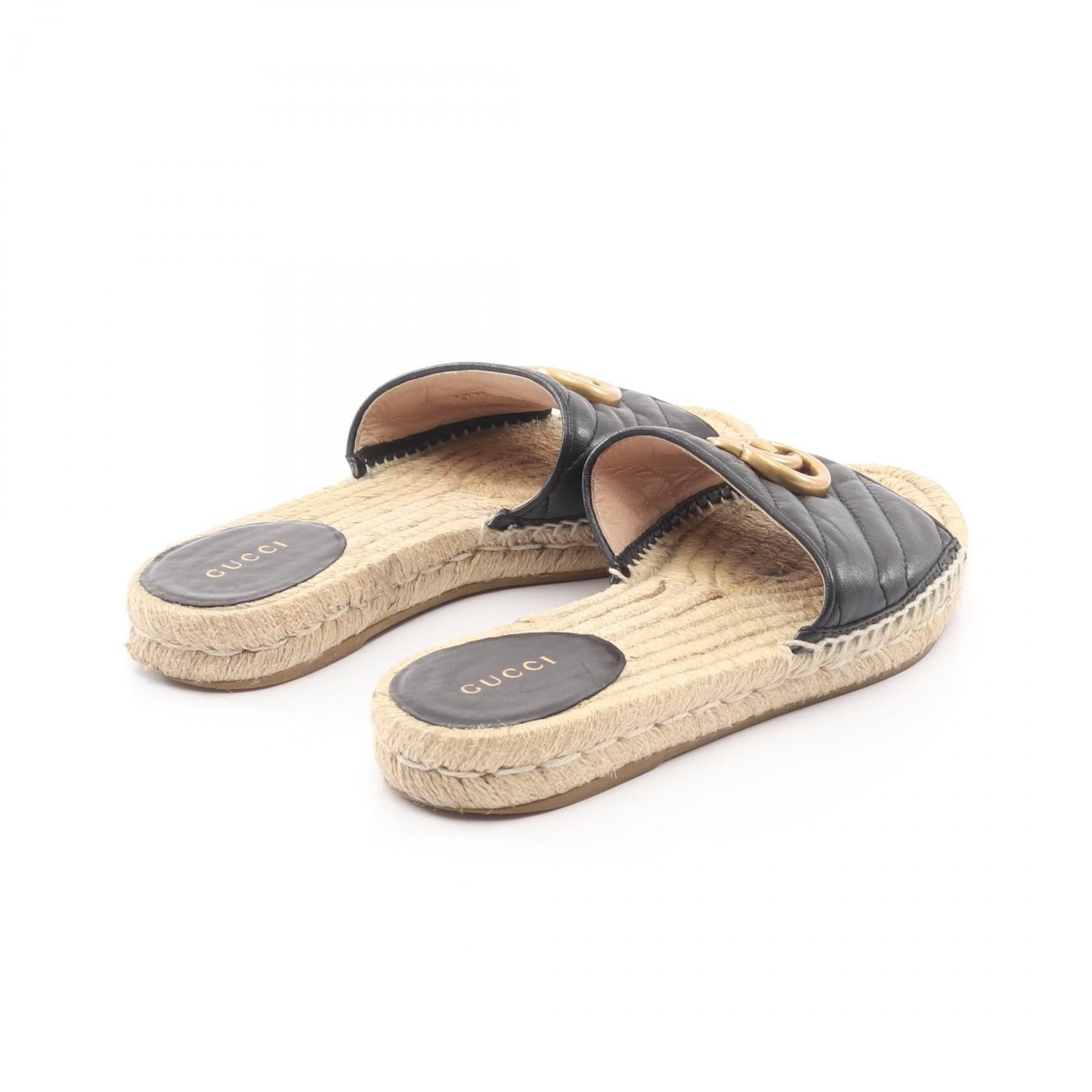 Gucci Gucci Gucci GG Marmont Leather Espadrille Sandals Leather Shoes DUTY FREE for USA Size ONE SIZE - 2 Thumbnail