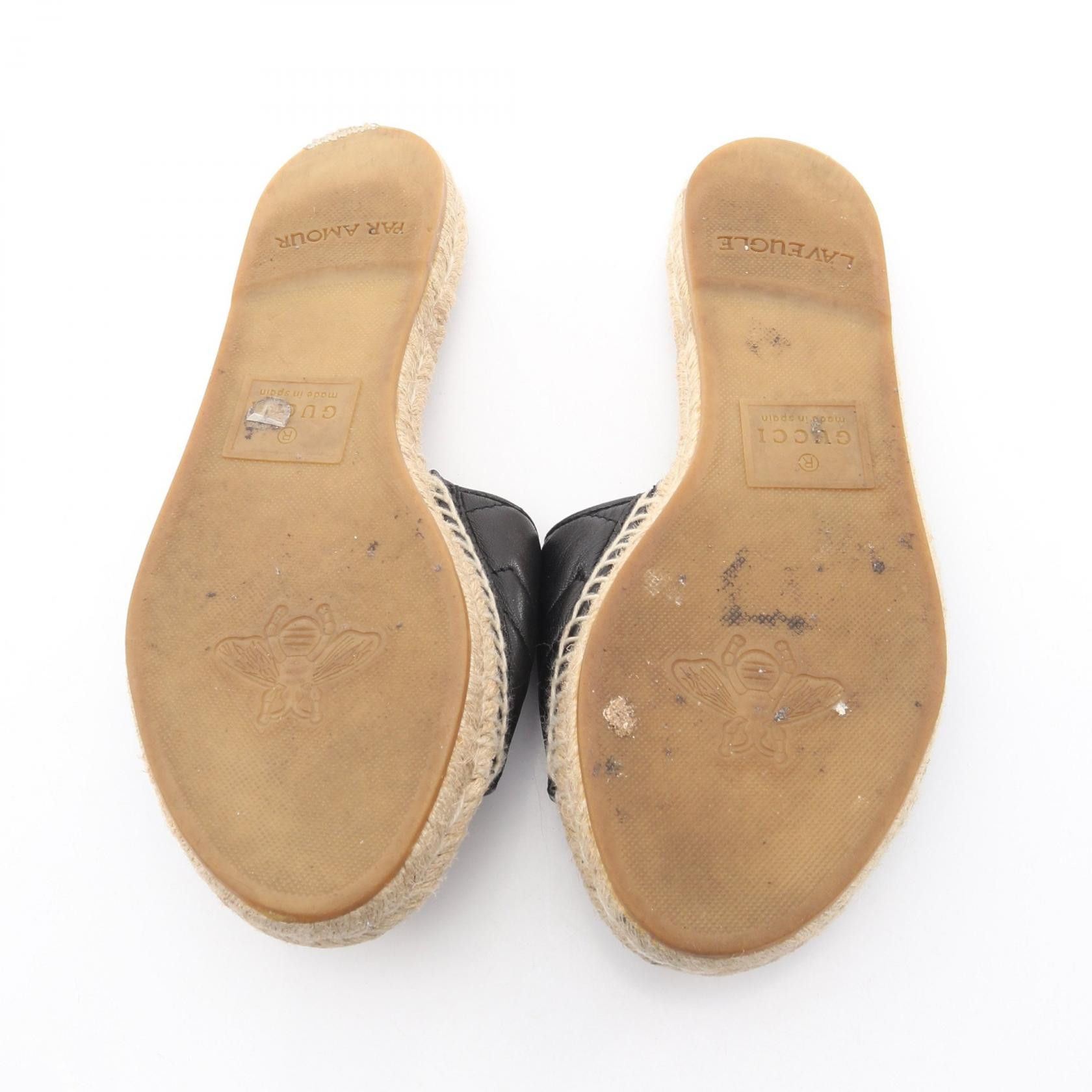 Gucci Gucci Gucci GG Marmont Leather Espadrille Sandals Leather Shoes DUTY FREE for USA Size ONE SIZE - 4 Thumbnail