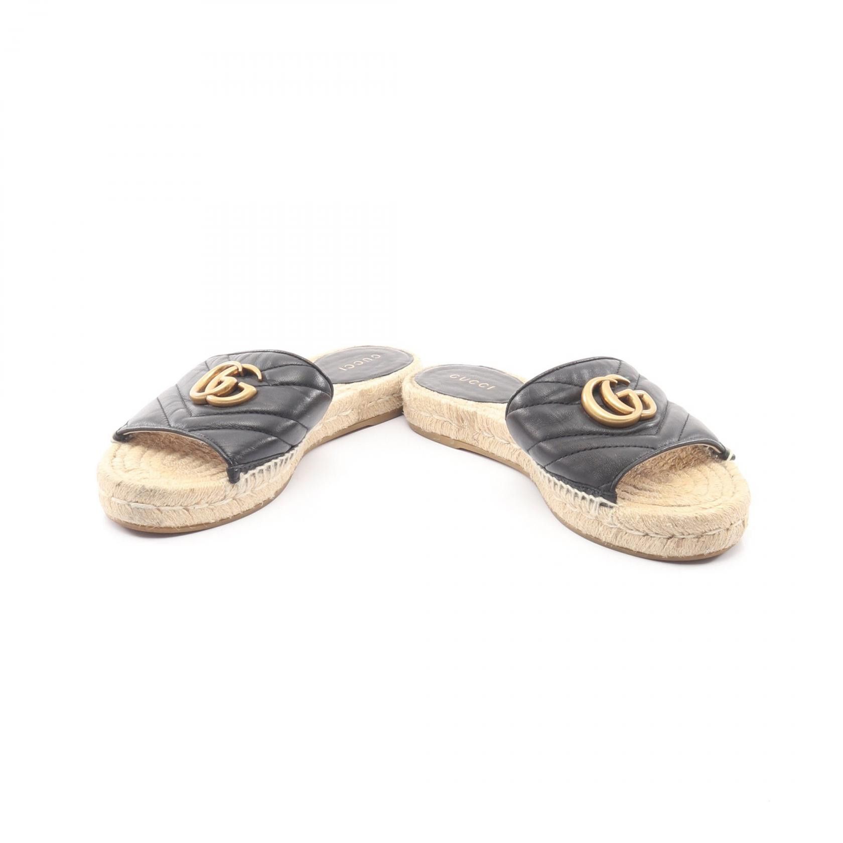 Gucci Gucci Gucci GG Marmont Leather Espadrille Sandals Leather Shoes DUTY FREE for USA Size ONE SIZE - 3 Thumbnail